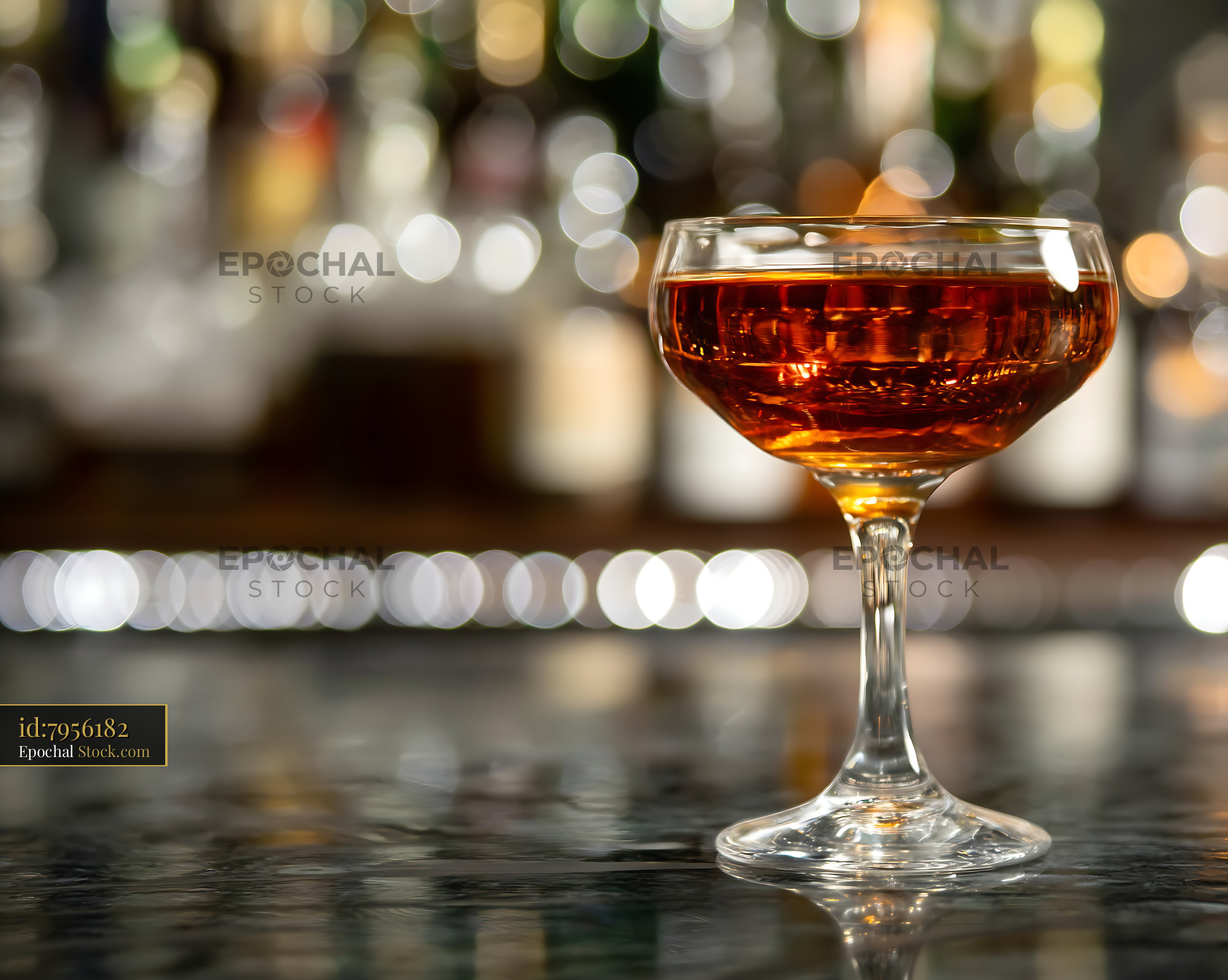Bushwick Cocktail Served in Coupe Glass - stock photo