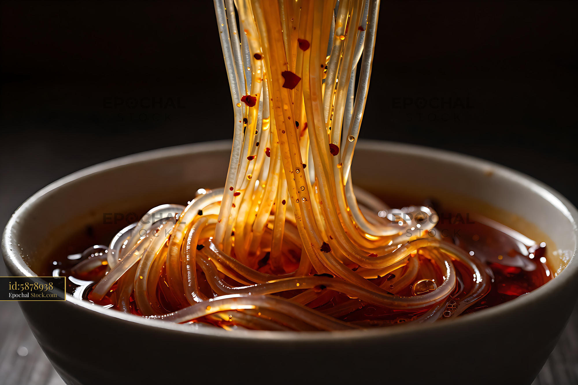 Sichuan Glass Noodle Salad with Chili Oil - stock photo