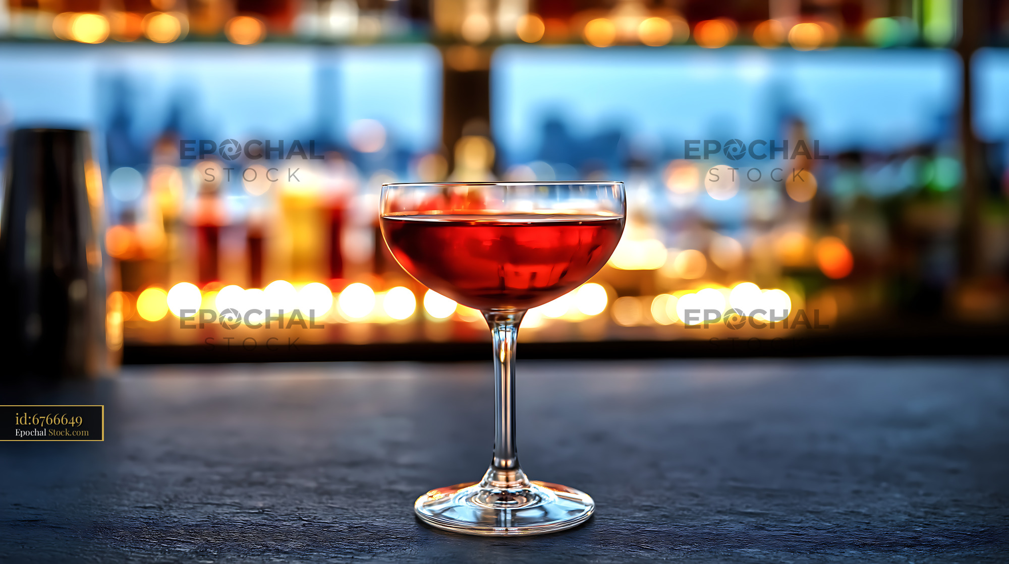 Bushwick Cocktail with City Skyline View - stock photo