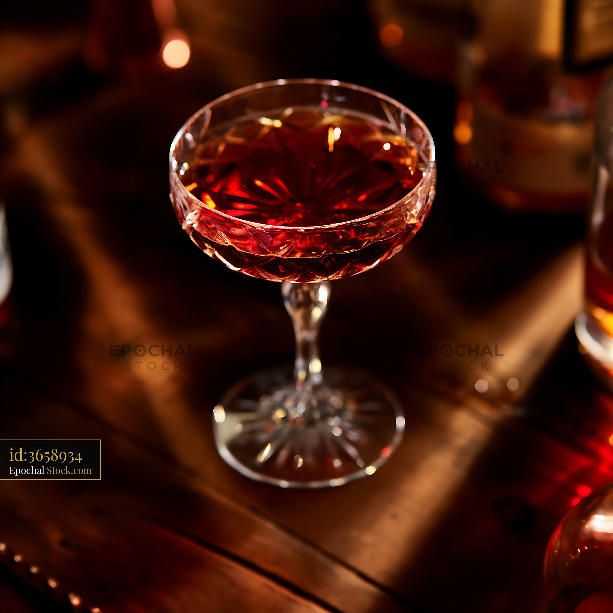 Bushwick Cocktail in Elegant Coupe Glass - stock photo