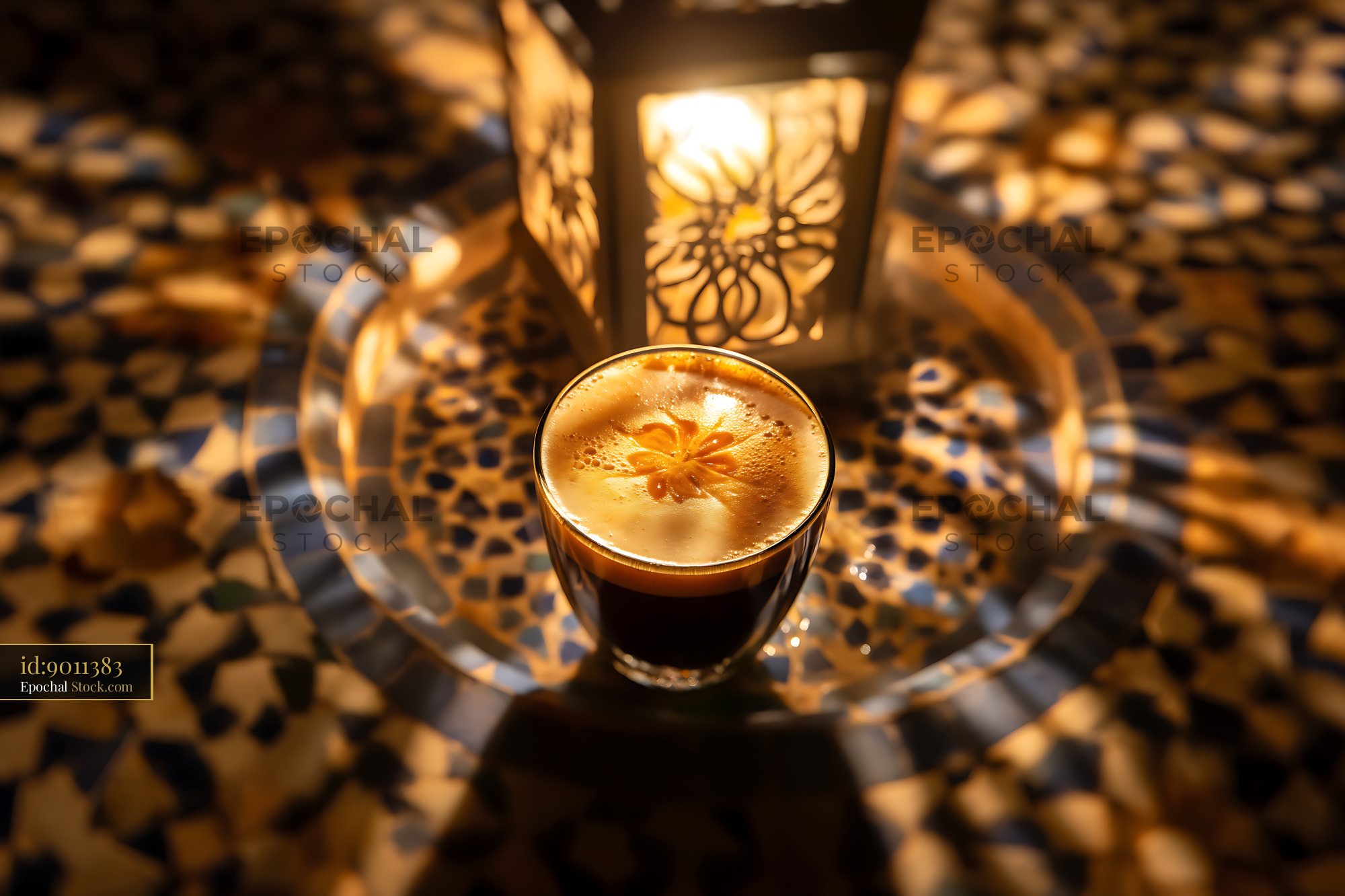 Nitro Caramel Coffee with Creamy Foam - stock photo