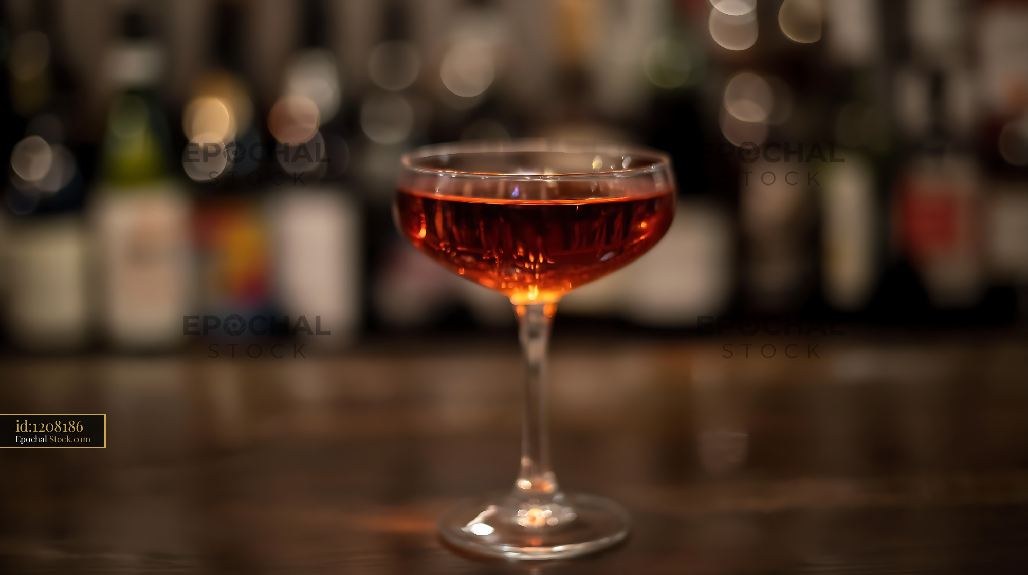 Bushwick Cocktail at Upscale Lounge Bar - stock photo