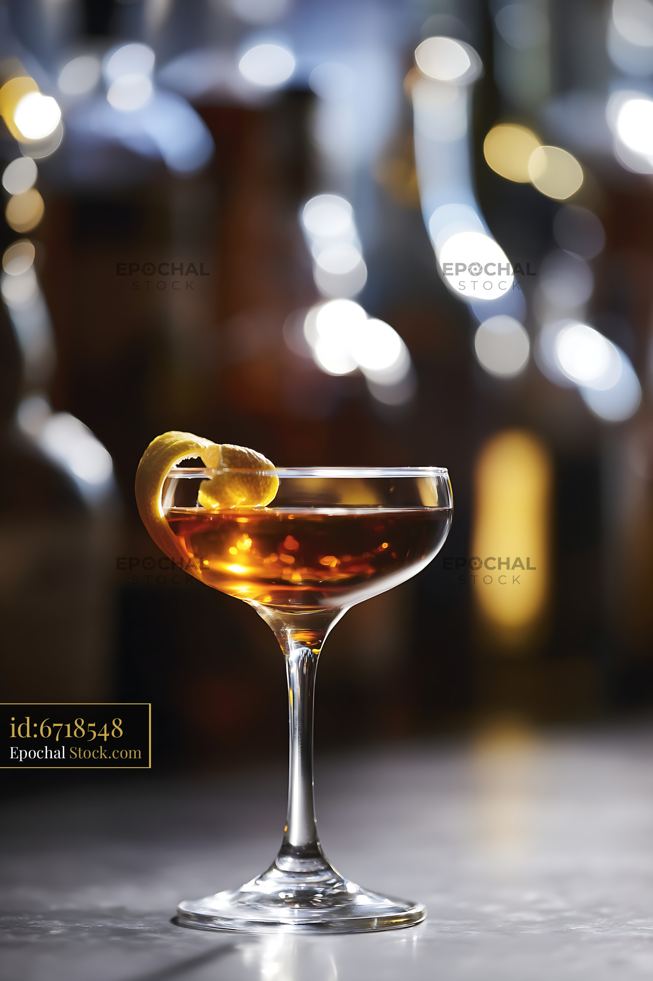 Bushwick Cocktail with Citrus Twist - stock photo