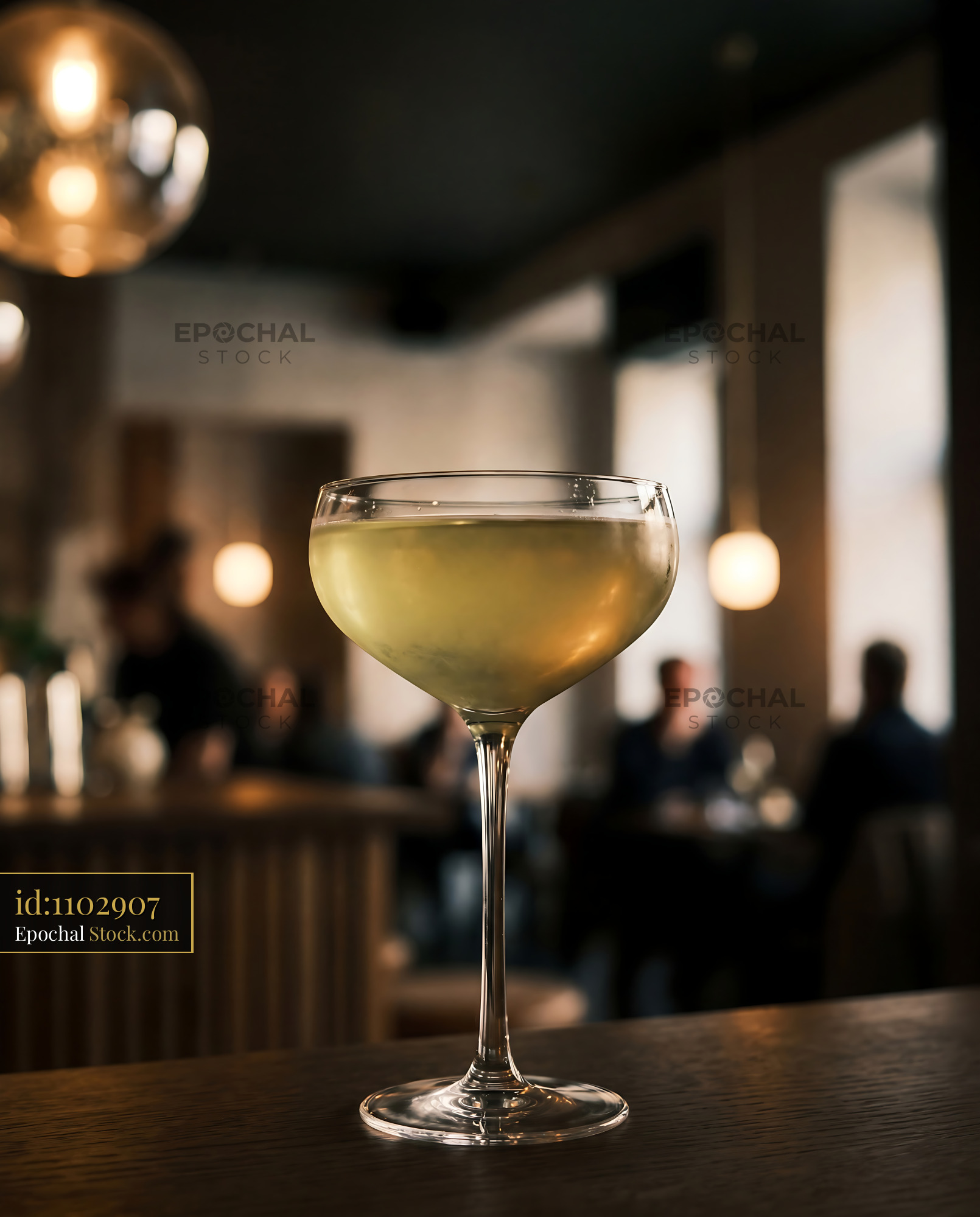 Final Ward Cocktail at Upscale Bar - stock photo