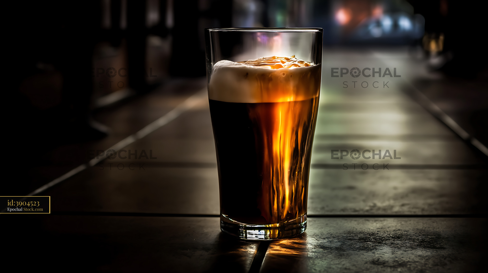 Nitro Caramel Coffee on Urban Street - stock photo