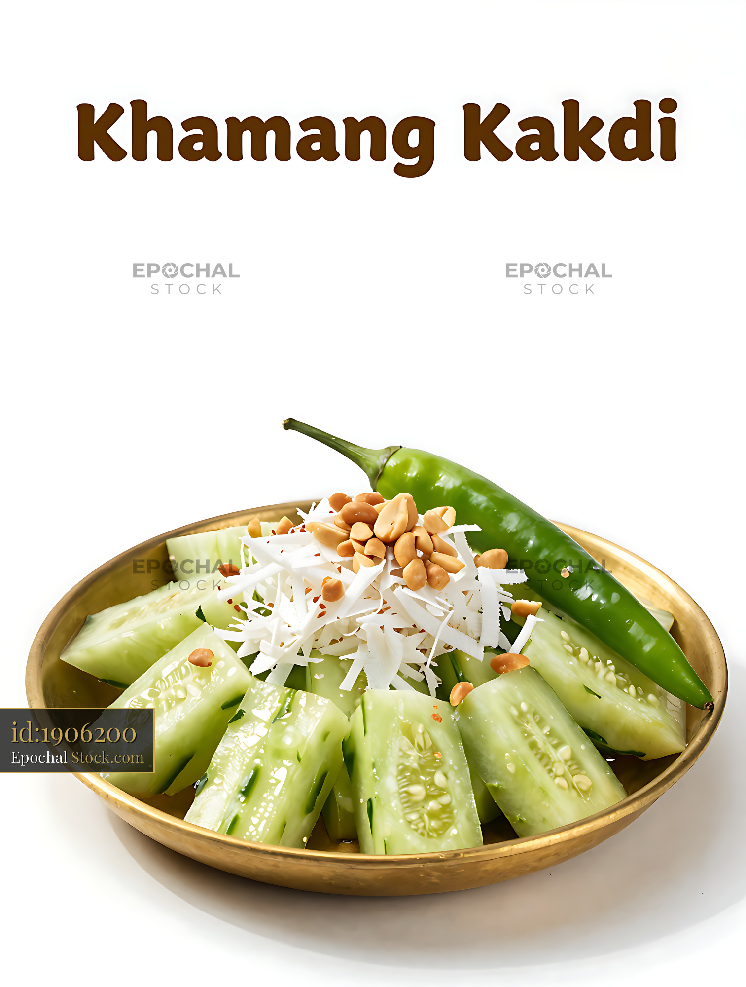 Kakdi Koshimbir Indian Cucumber Salad Recipe - stock photo