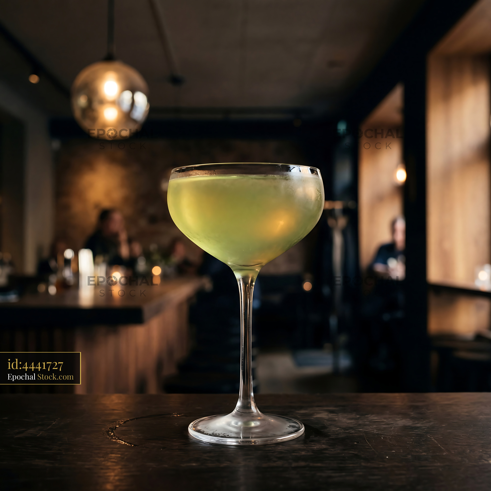 Final Ward Cocktail in Upscale Bar - stock photo