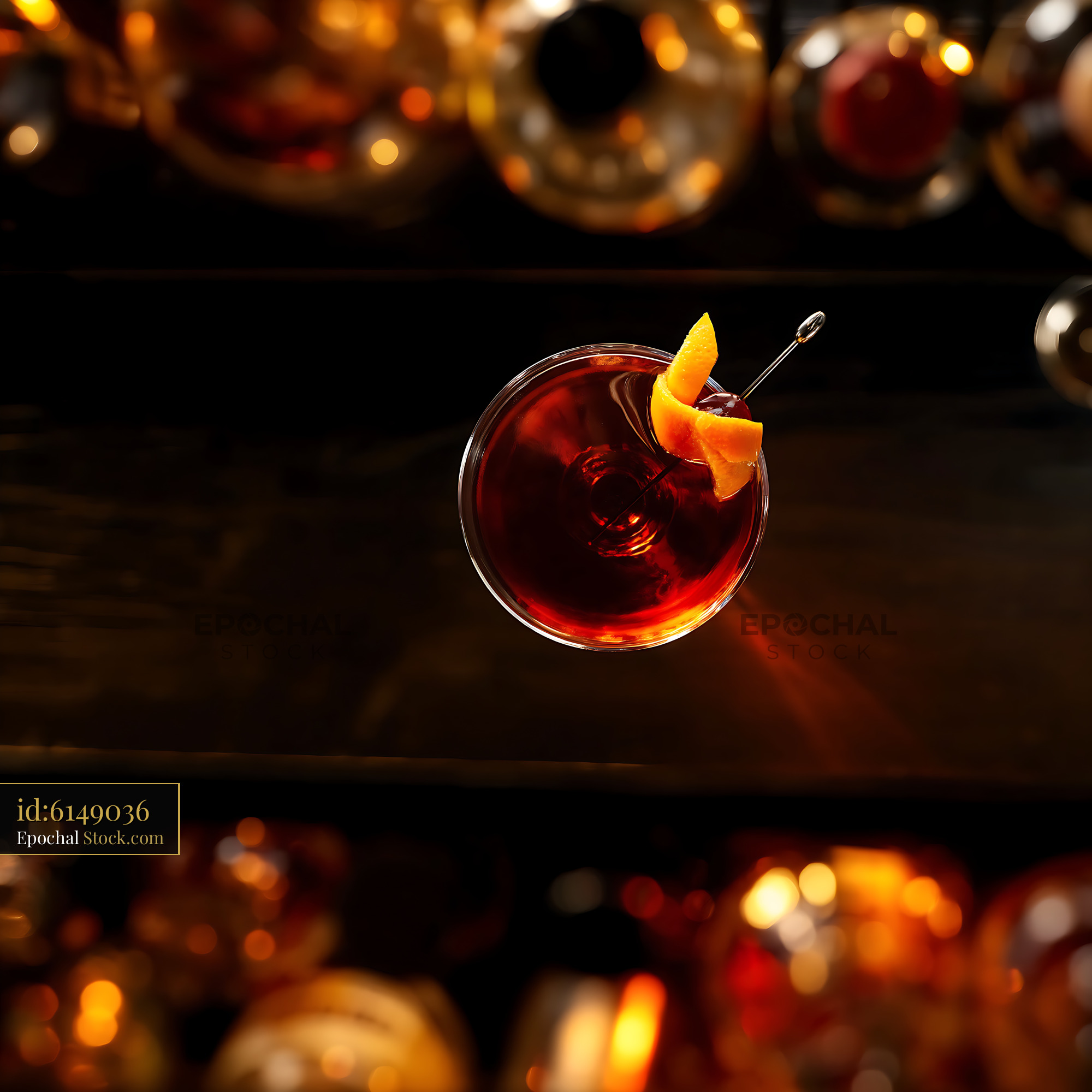 Bushwick Cocktail with Citrus Twist - stock photo