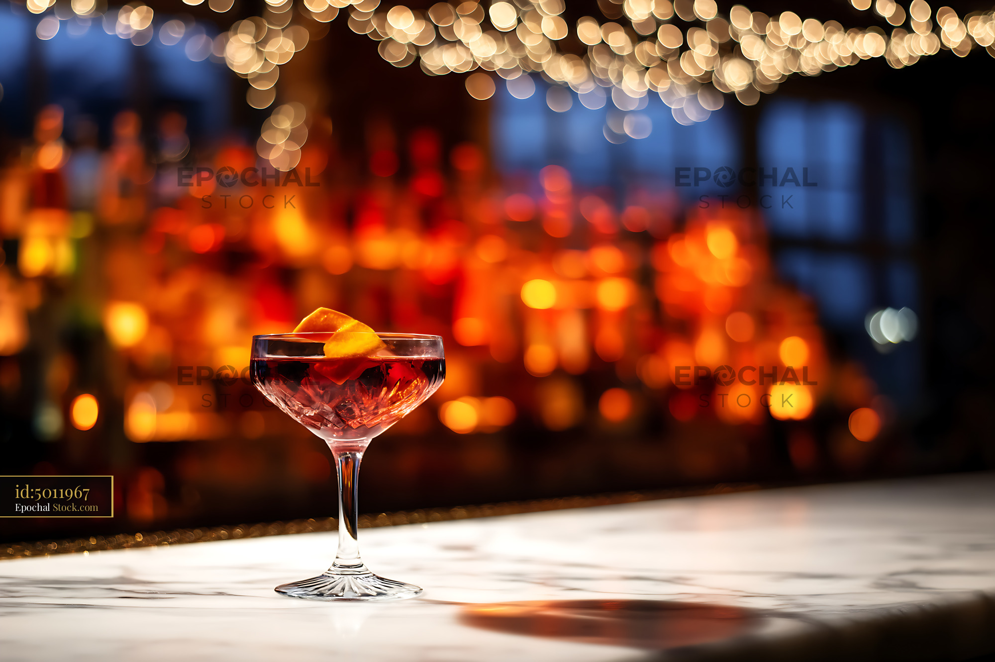 Bushwick Cocktail at Luxury Evening Bar - stock photo