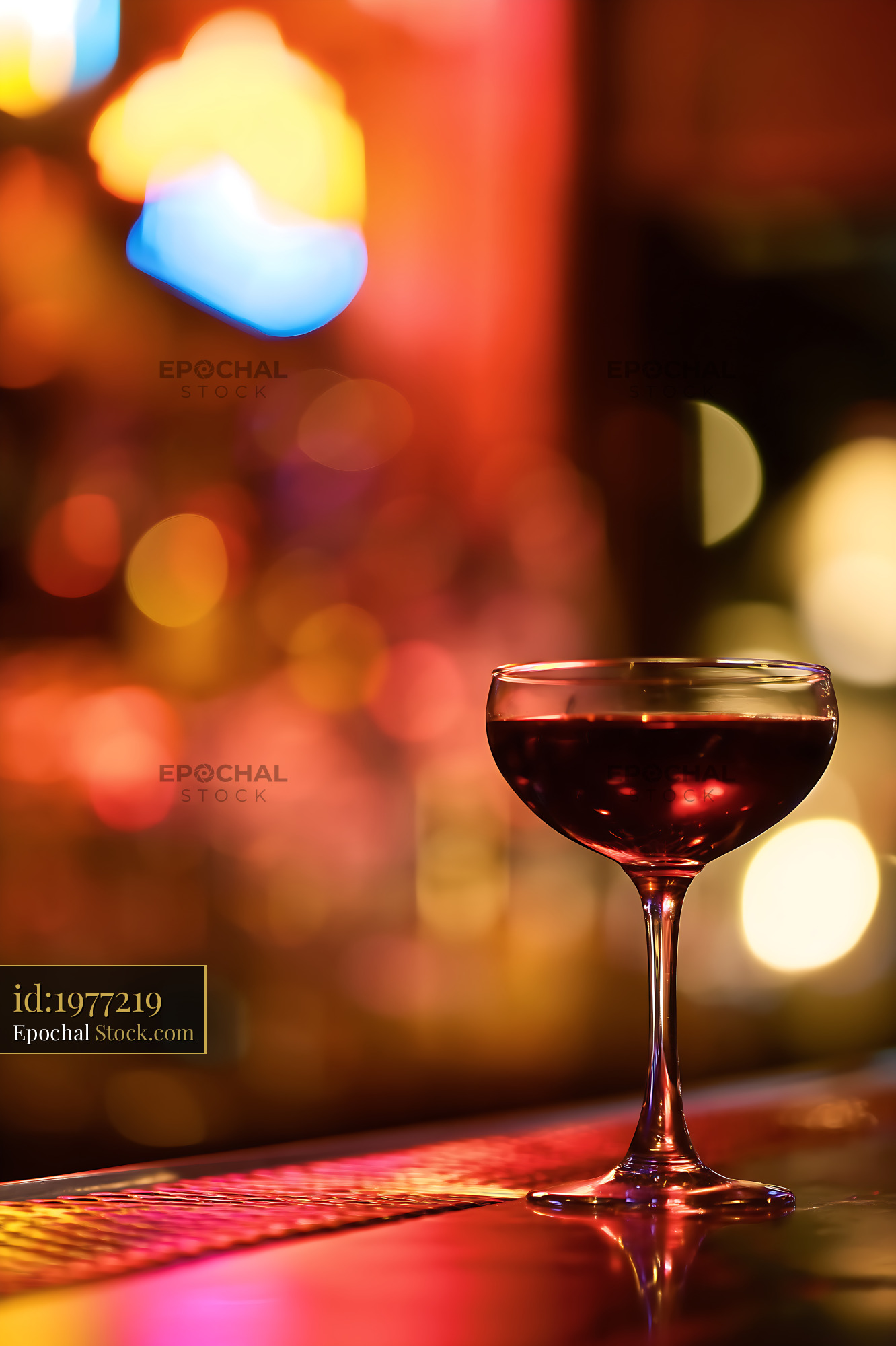 Bushwick Cocktail Coupe Glass Nightlife Lounge - stock photo