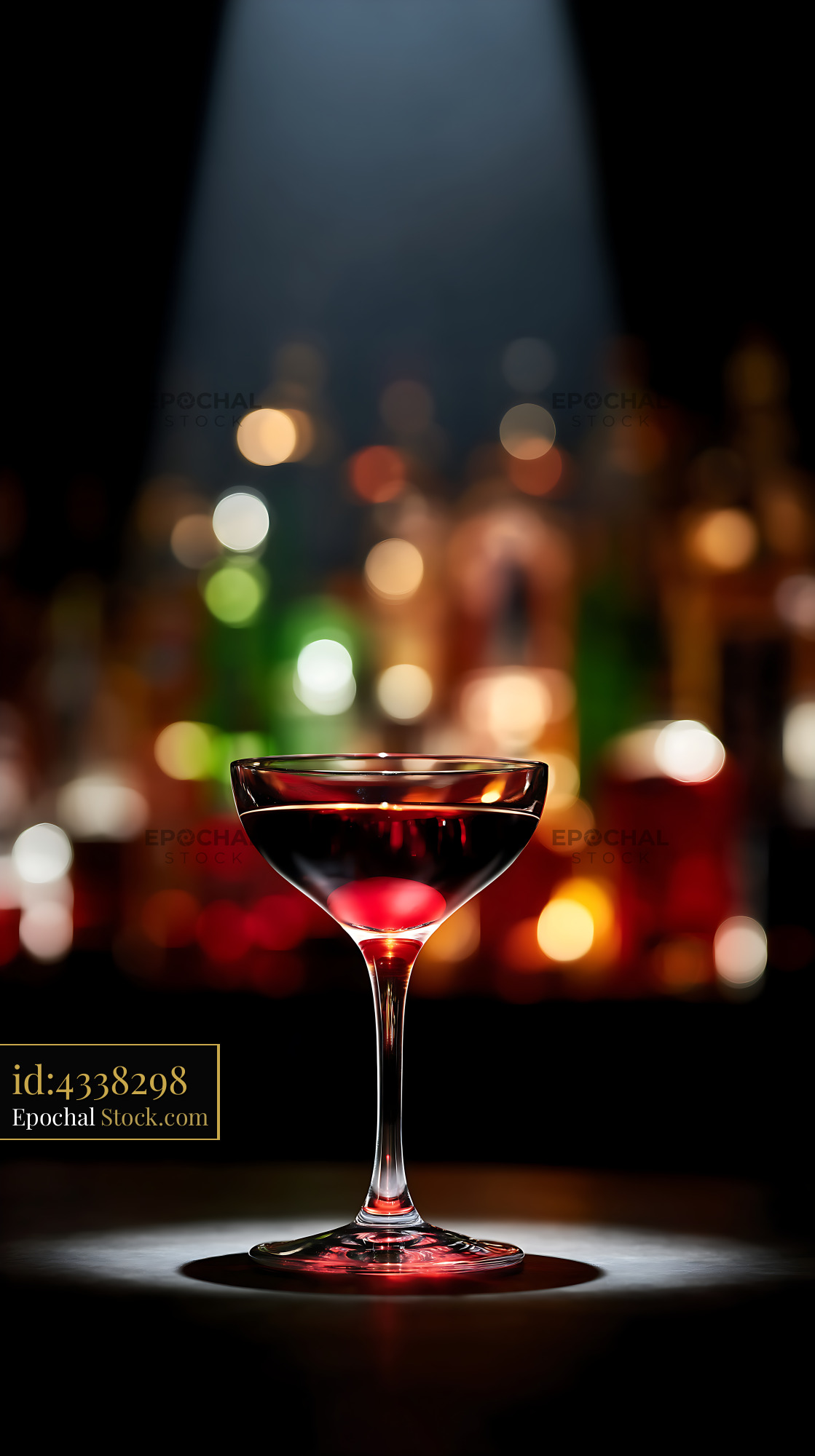 Bushwick Cocktail on Glowing Nightlife Bar - stock photo