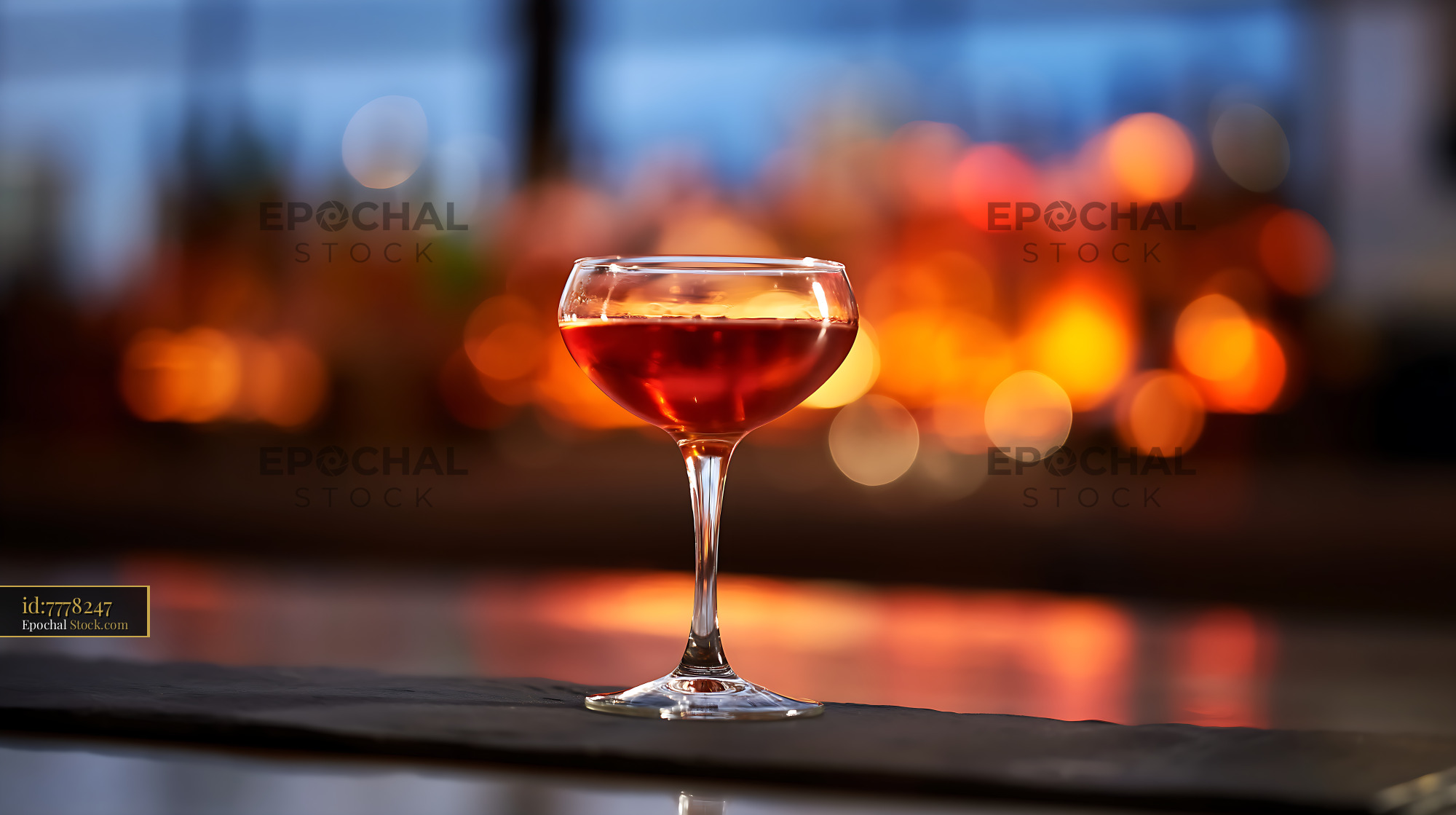 Bushwick Cocktail Elegant Evening Bar Setting - stock photo