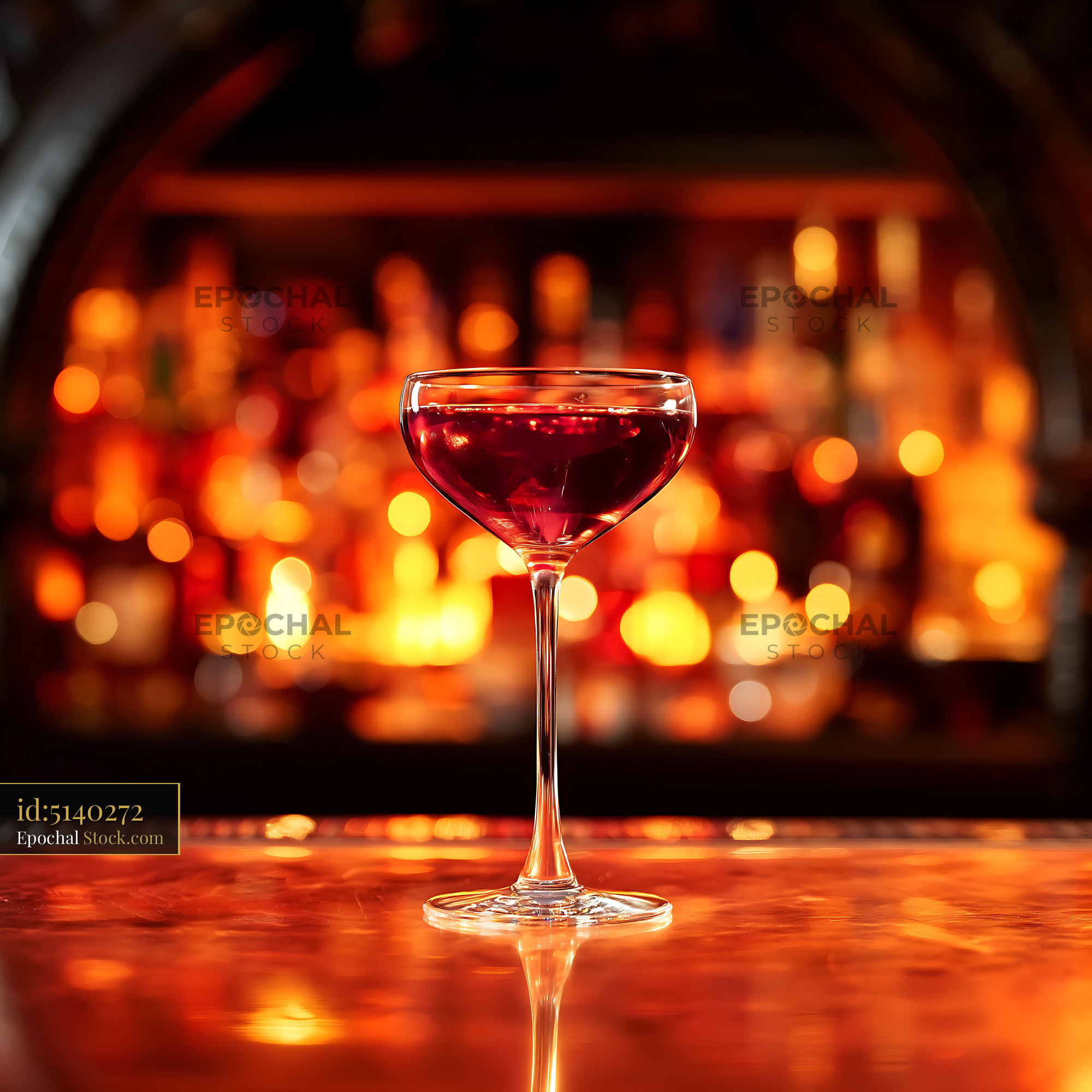 Bushwick Cocktail in Elegant Coupe Glass - stock photo