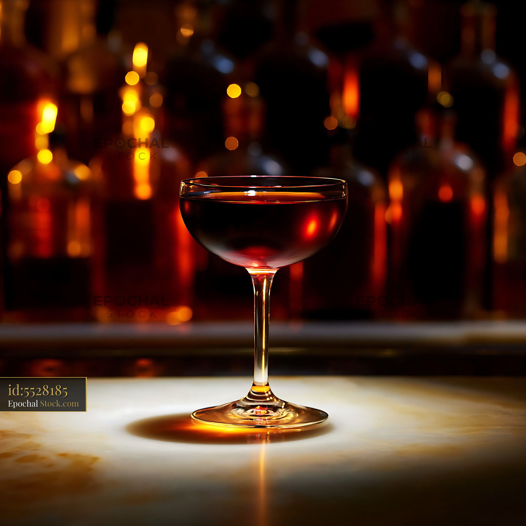 Bushwick Cocktail on Bar Spotlight - stock photo