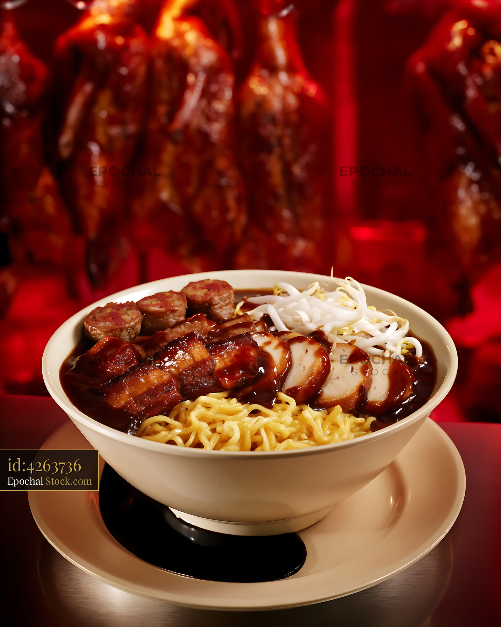 Hearty Lor Mee Soup Bowl at Traditional Eatery - stock photo