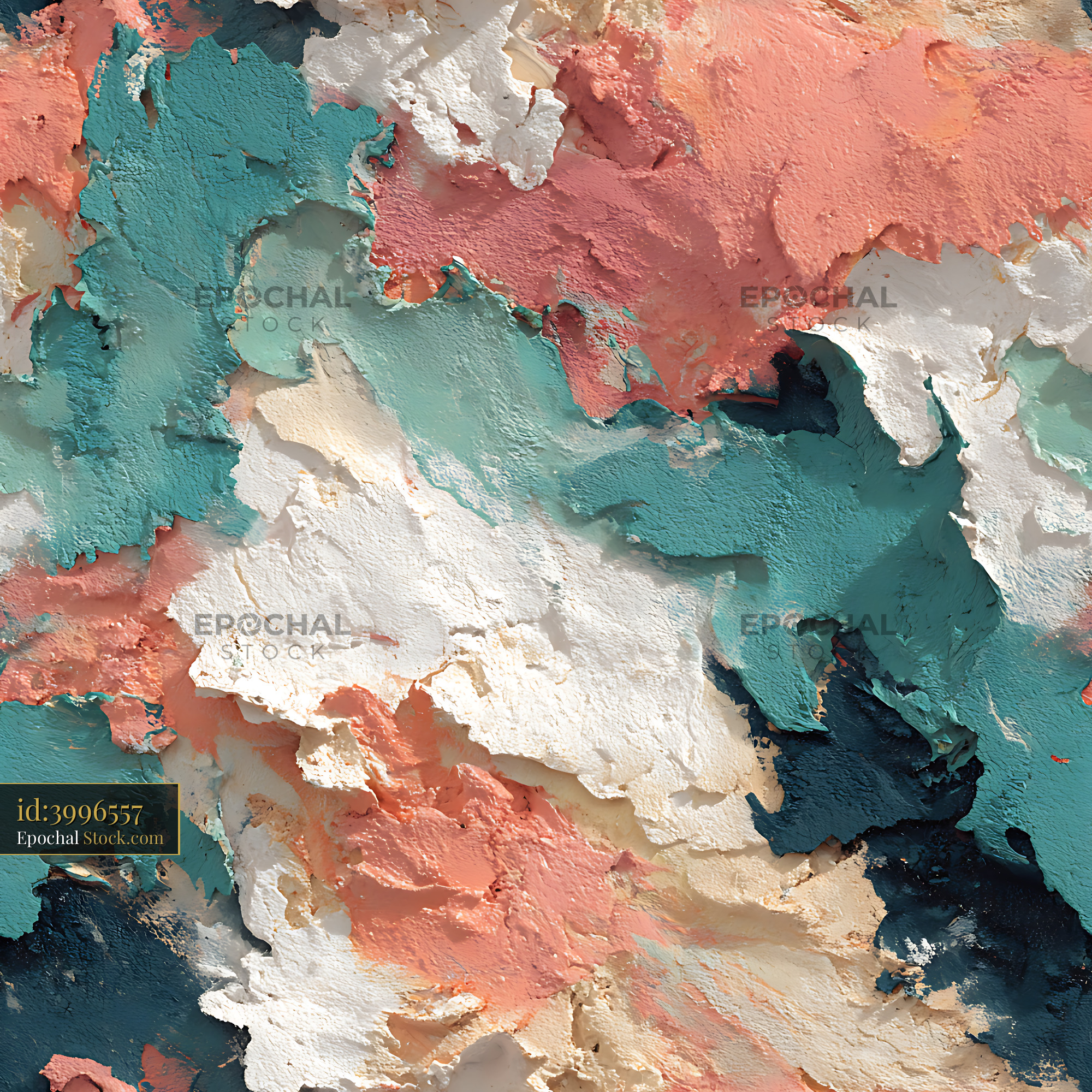 Abstract Impasto Peeling Paint Seamless Pattern - stock photo