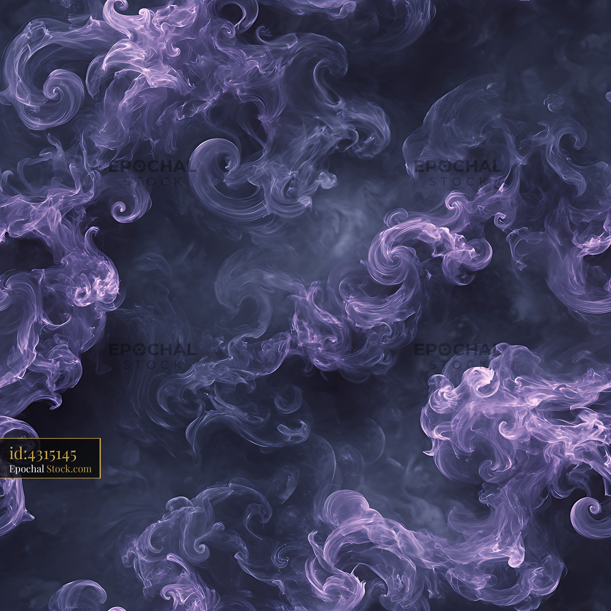 Ethereal Purple Vapor and Smoke Seamless Pattern - stock photo