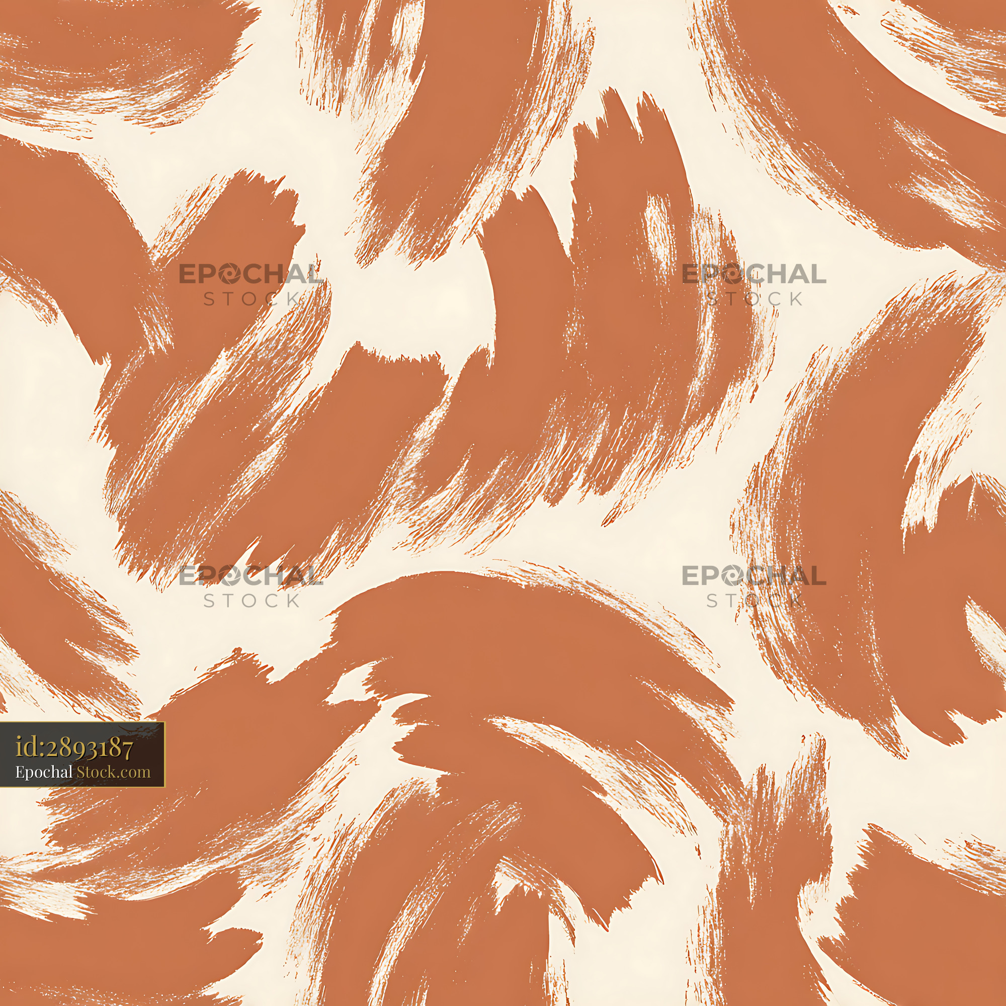 Terracotta Painterly Abstract Seamless Pattern - stock photo