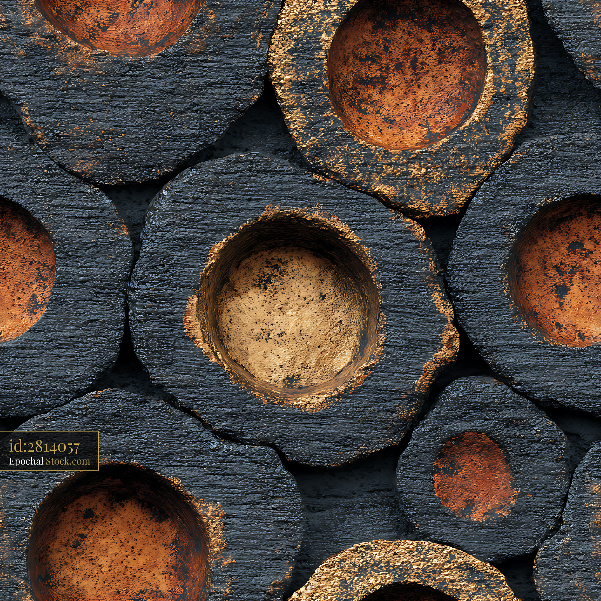 Crackle Glaze Ceramic Pit Texture Seamless Pattern - stock photo