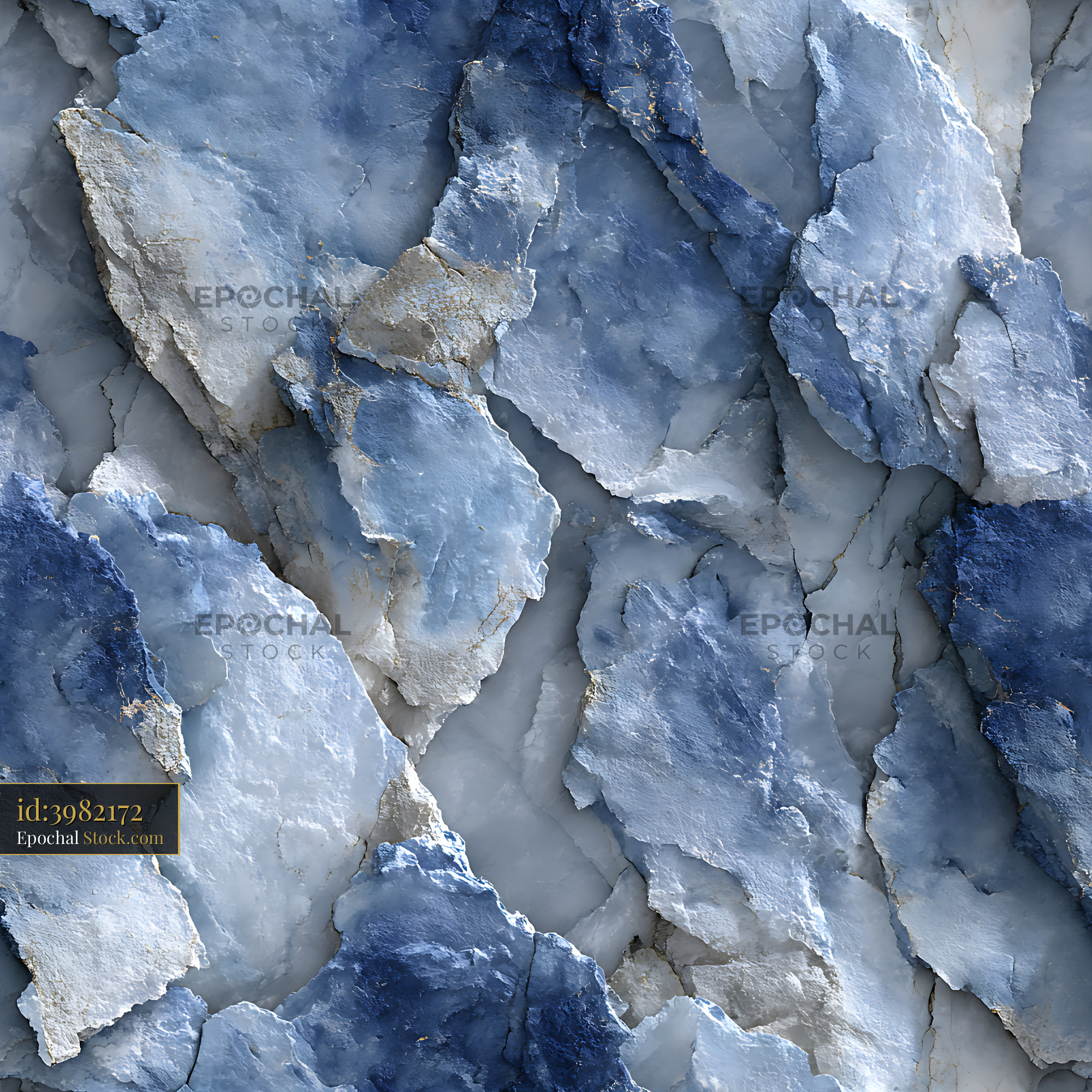 Blue Jagged Onyx Stone Texture Seamless Pattern - stock photo