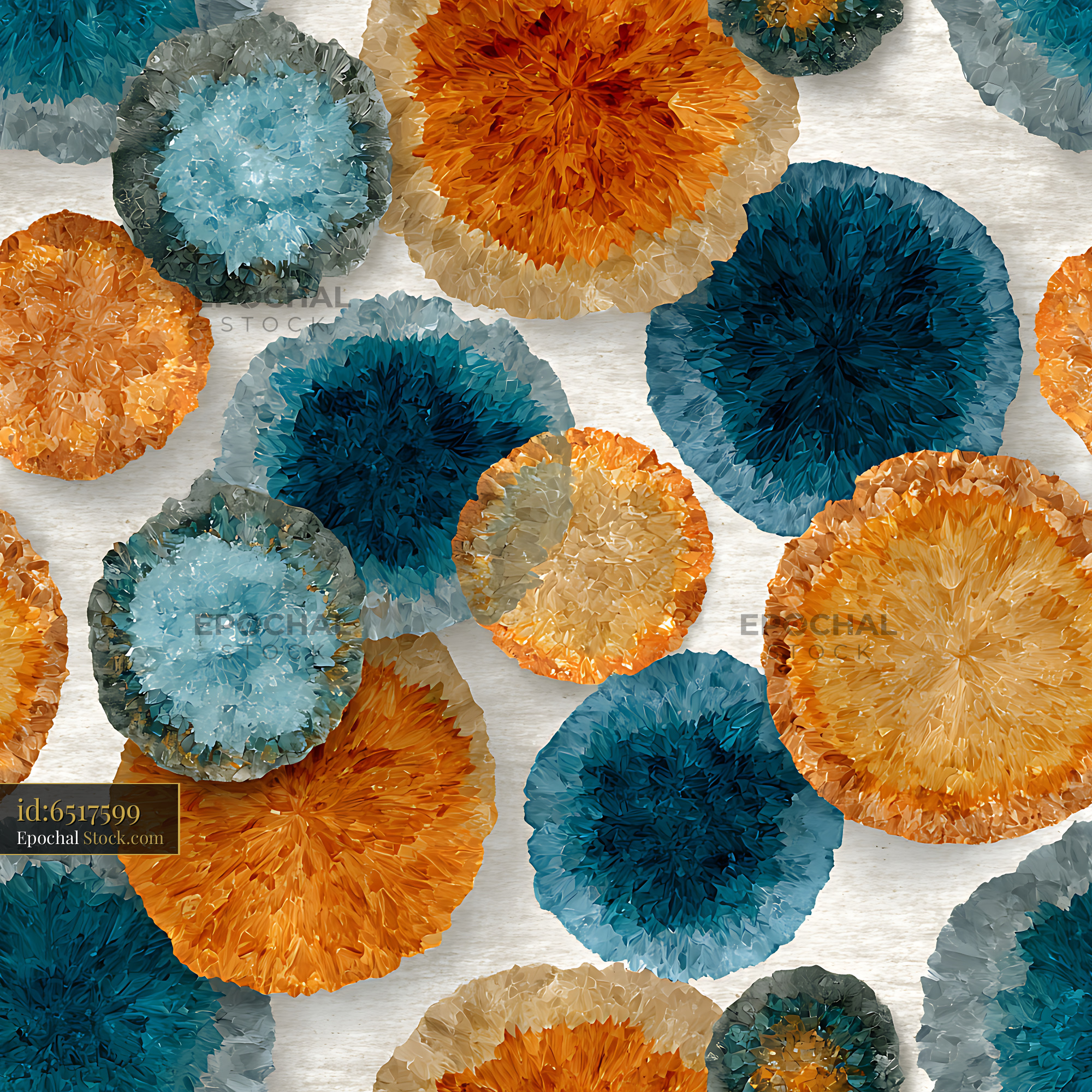 Crystalline Acrylic Skin Geode Seamless Pattern - stock photo