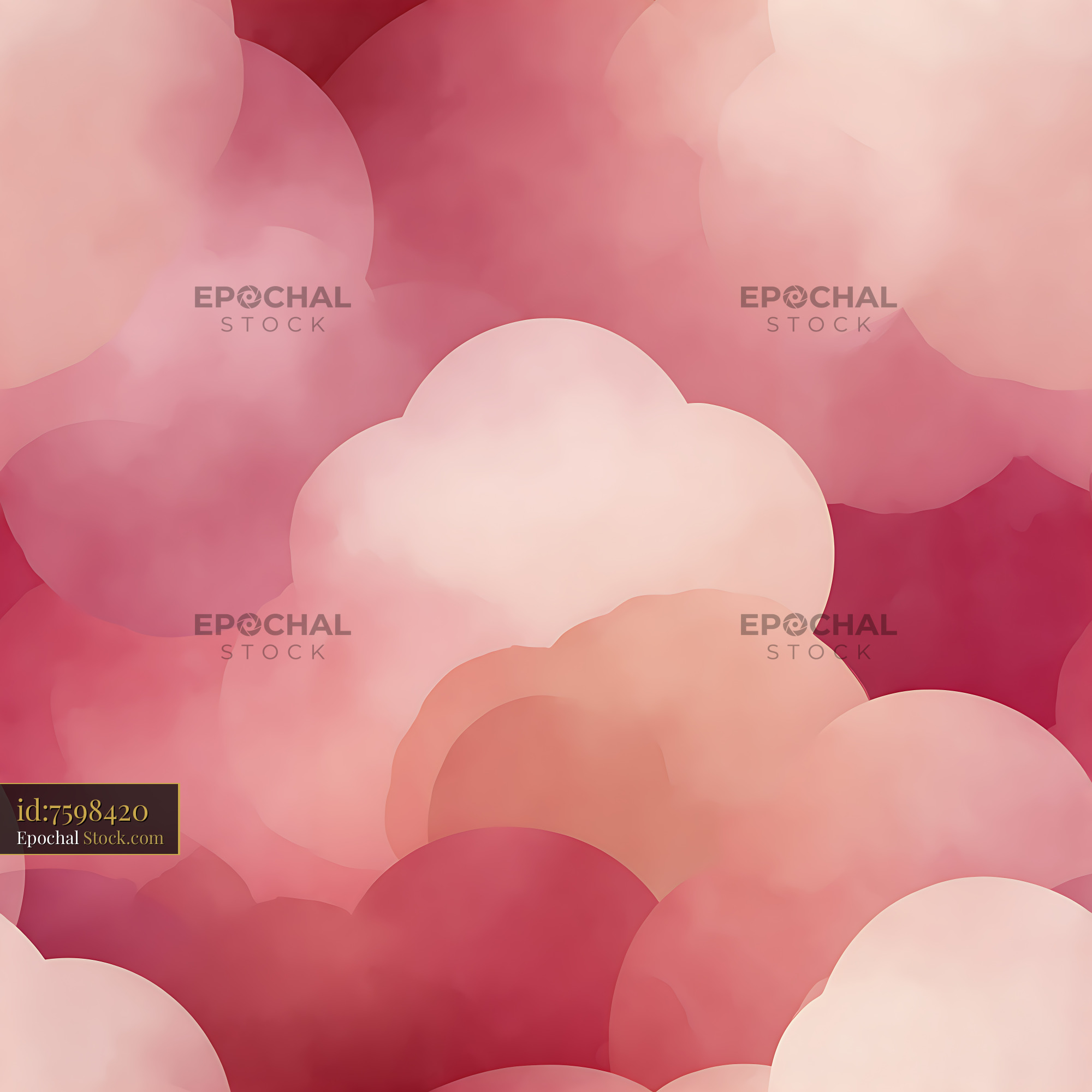 Watercolor Abstract Rose Petal Seamless Pattern - stock photo