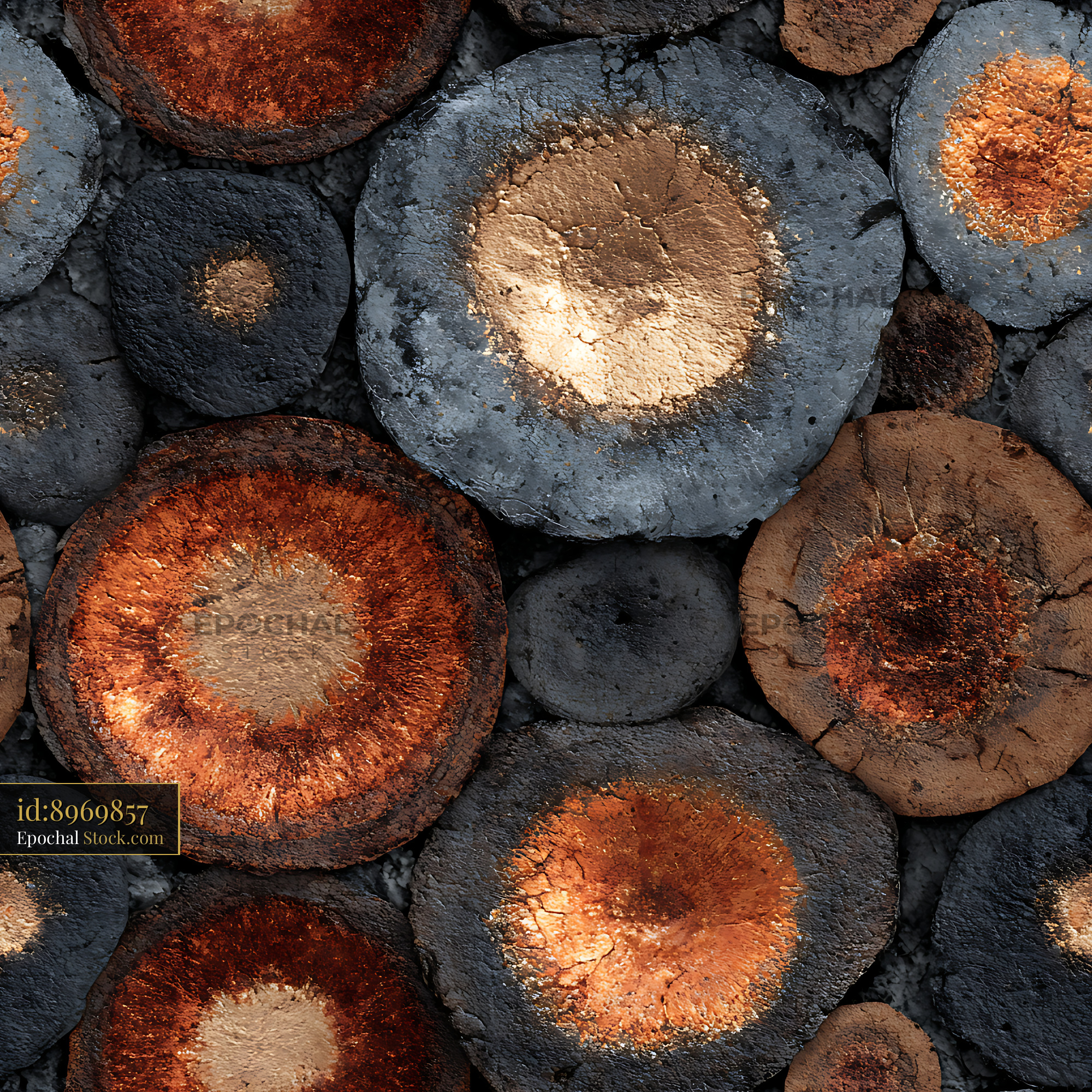 Earthy Crackle Glaze Ceramic Seamless Pattern - stock photo