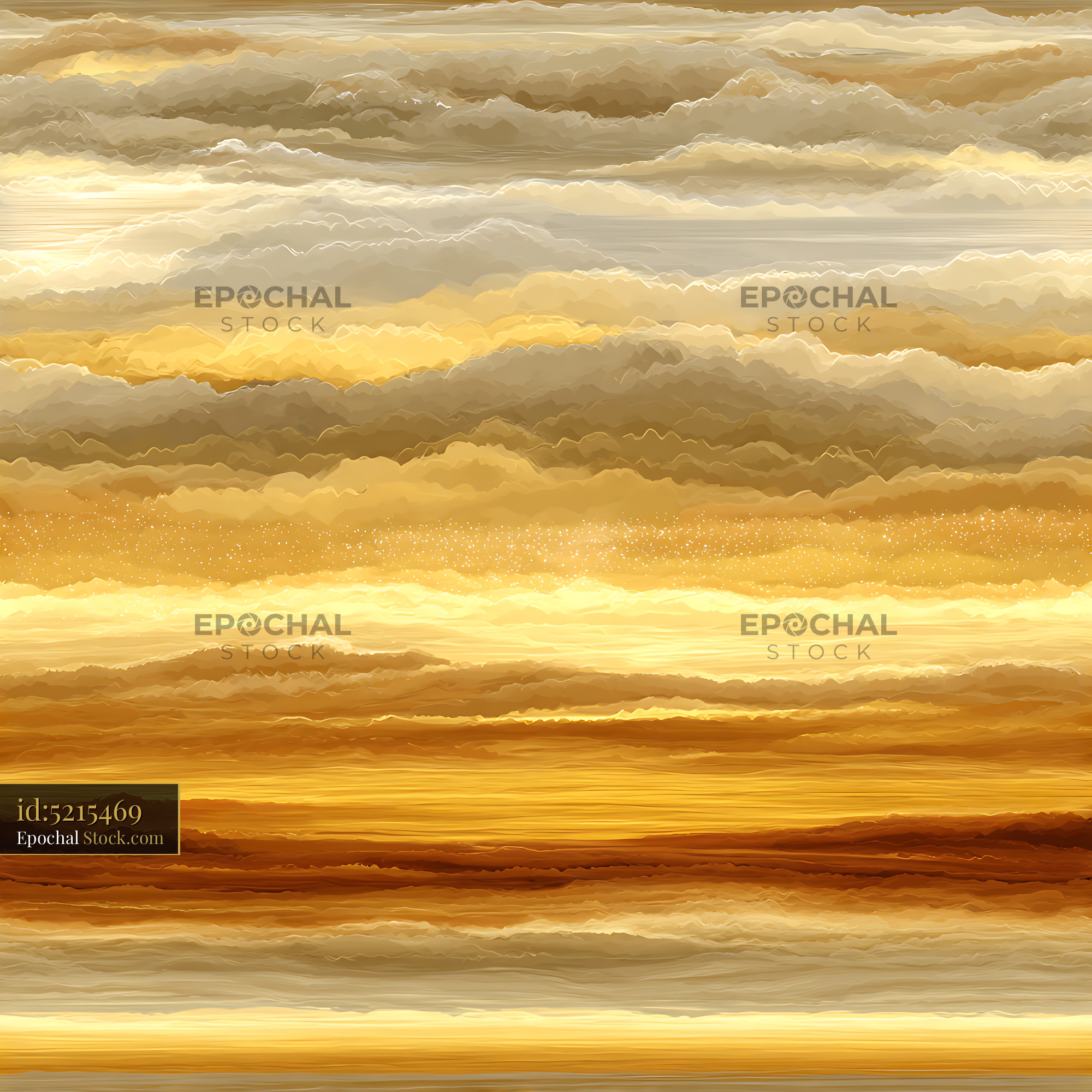 Amber Glow Atmospheric Clouds Seamless Pattern - stock photo