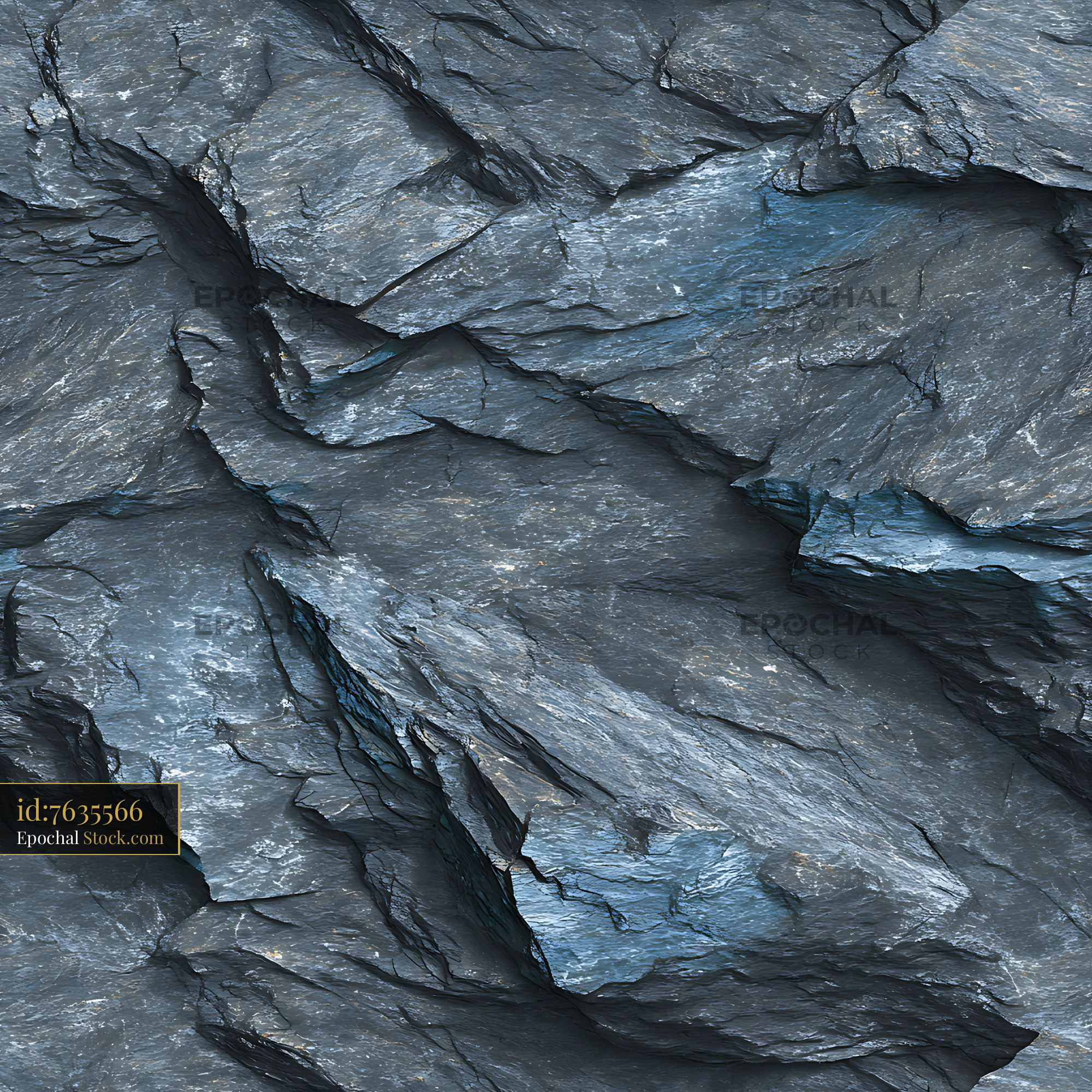 Charcoal Slate Rock Cliff Face Seamless Pattern - stock photo