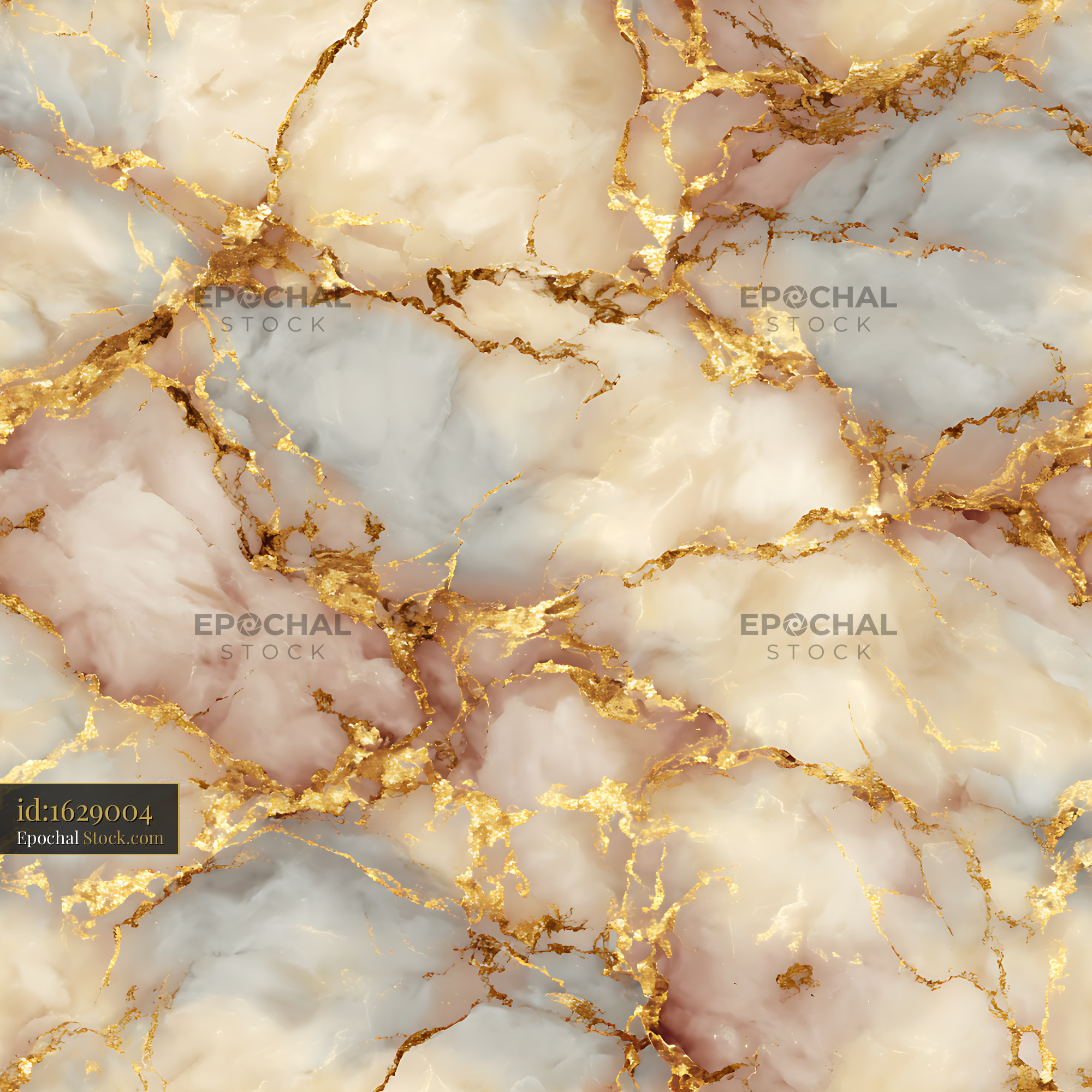 Luxury Blush Gold Marble Seamless Pattern Texture - stock photo