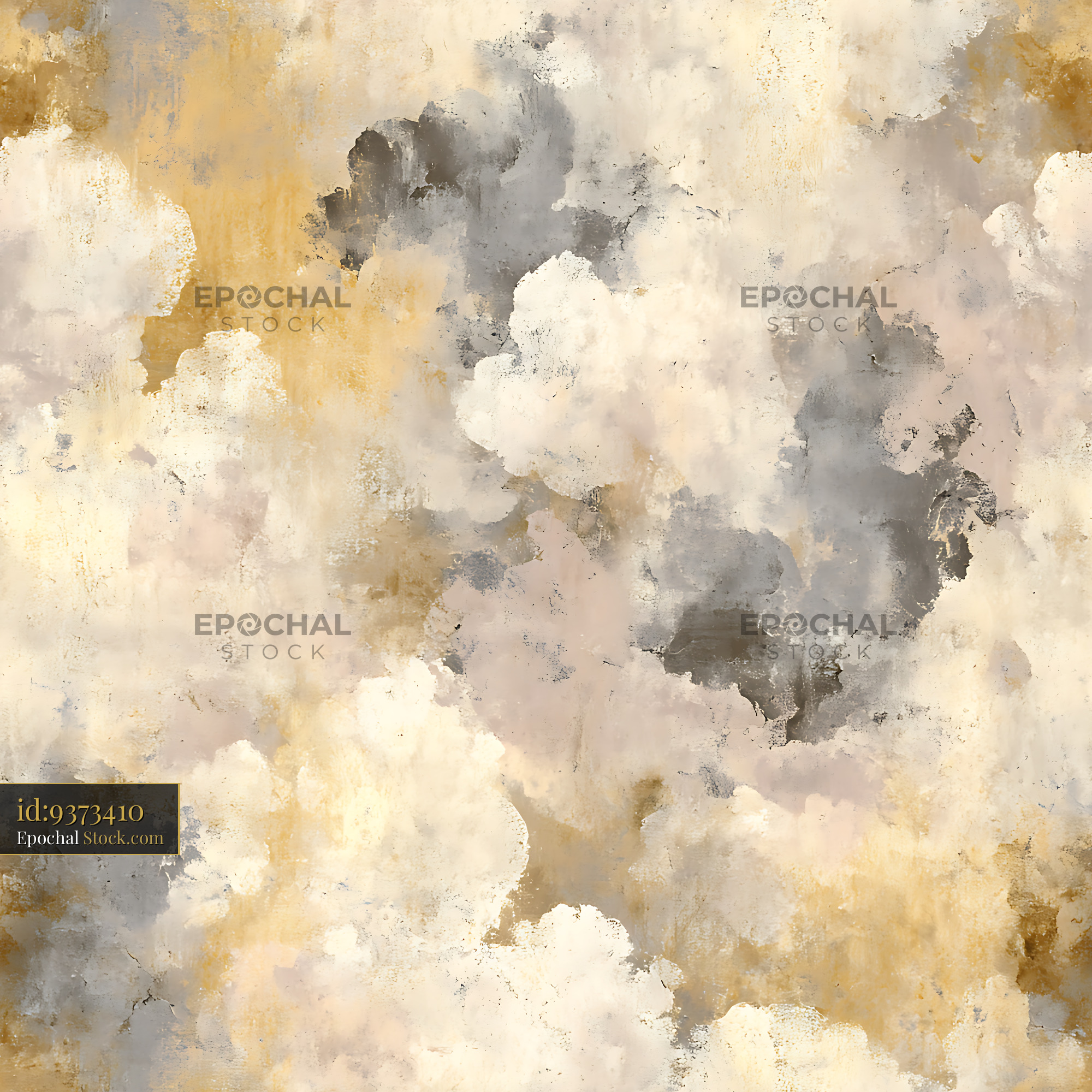 Painterly Atmospheric Clouds Seamless Pattern - stock photo
