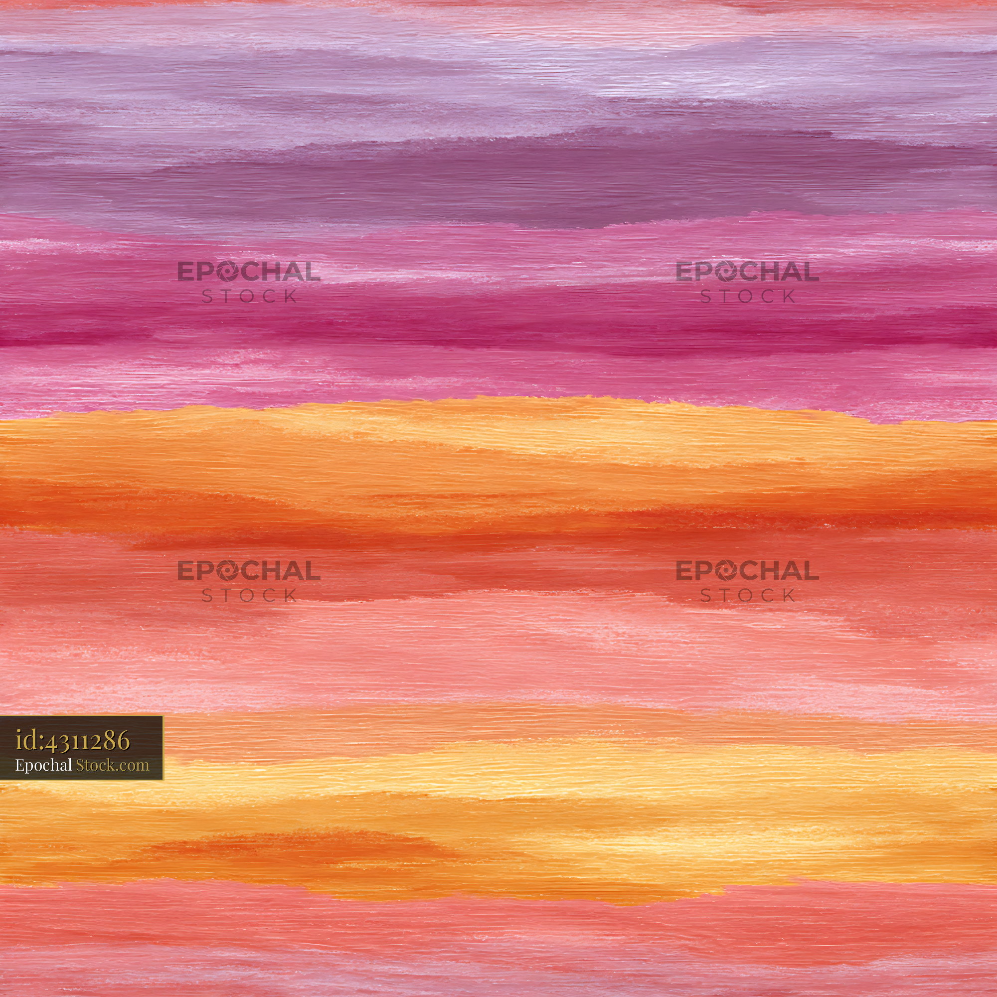 Painterly Sunset Horizon Stripes Seamless Pattern - stock photo