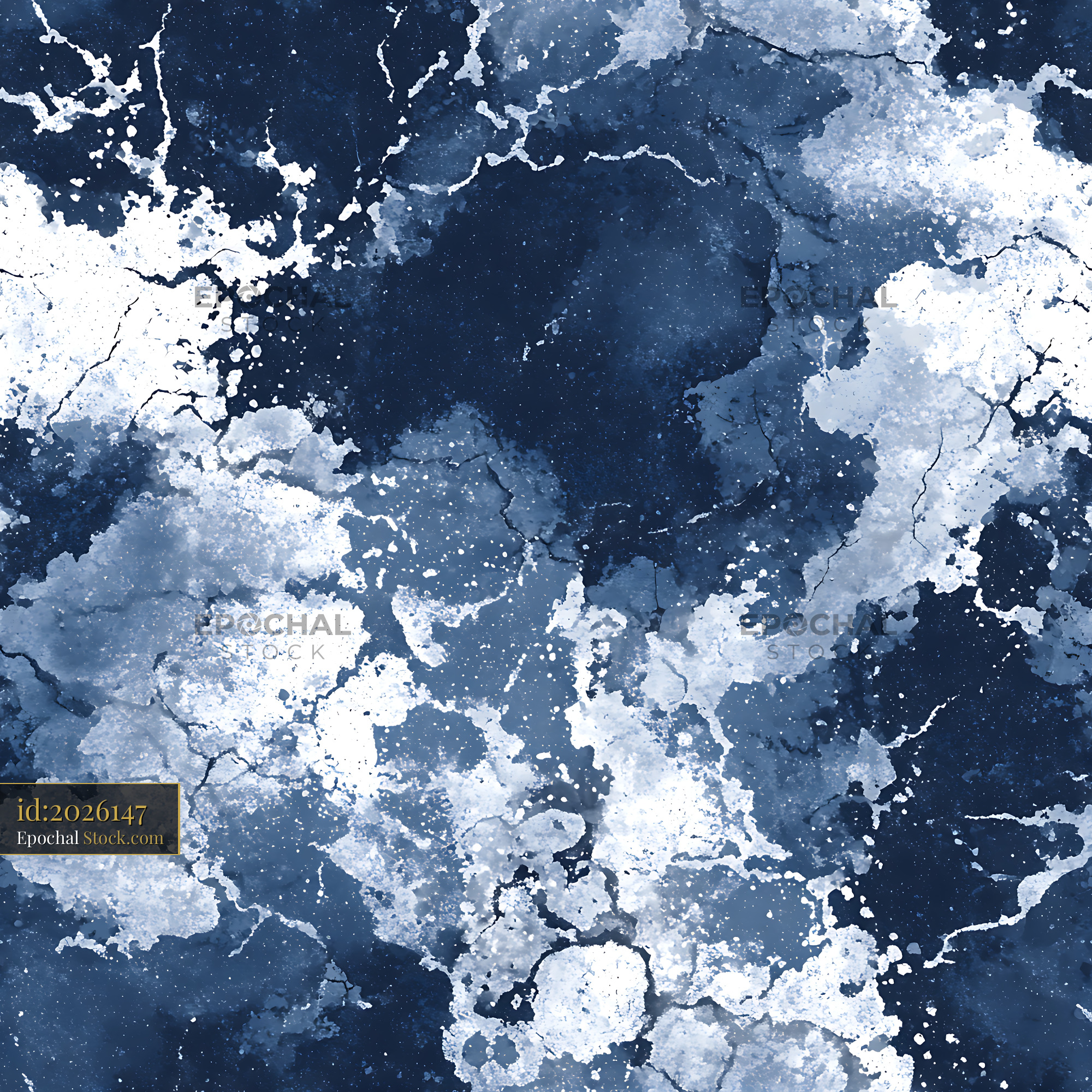Indigo Marble Grunge Abstract Seamless Pattern - stock photo