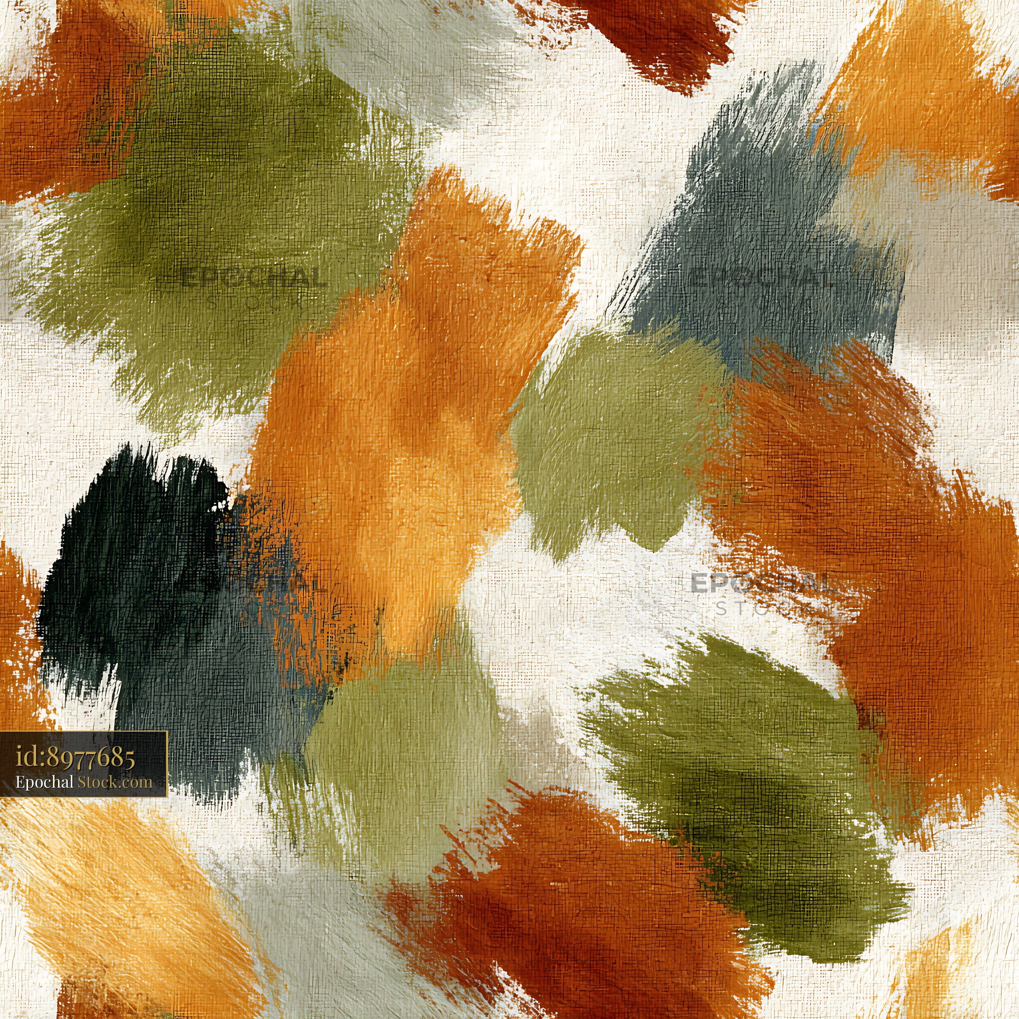 Abstract Earth Tone Painterly Canvas Seamless Patt - stock photo