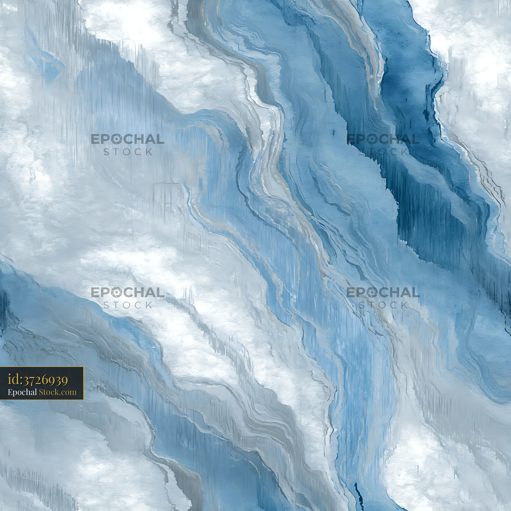 Blue Marble Abstract Watercolor Seamless Pattern - stock photo