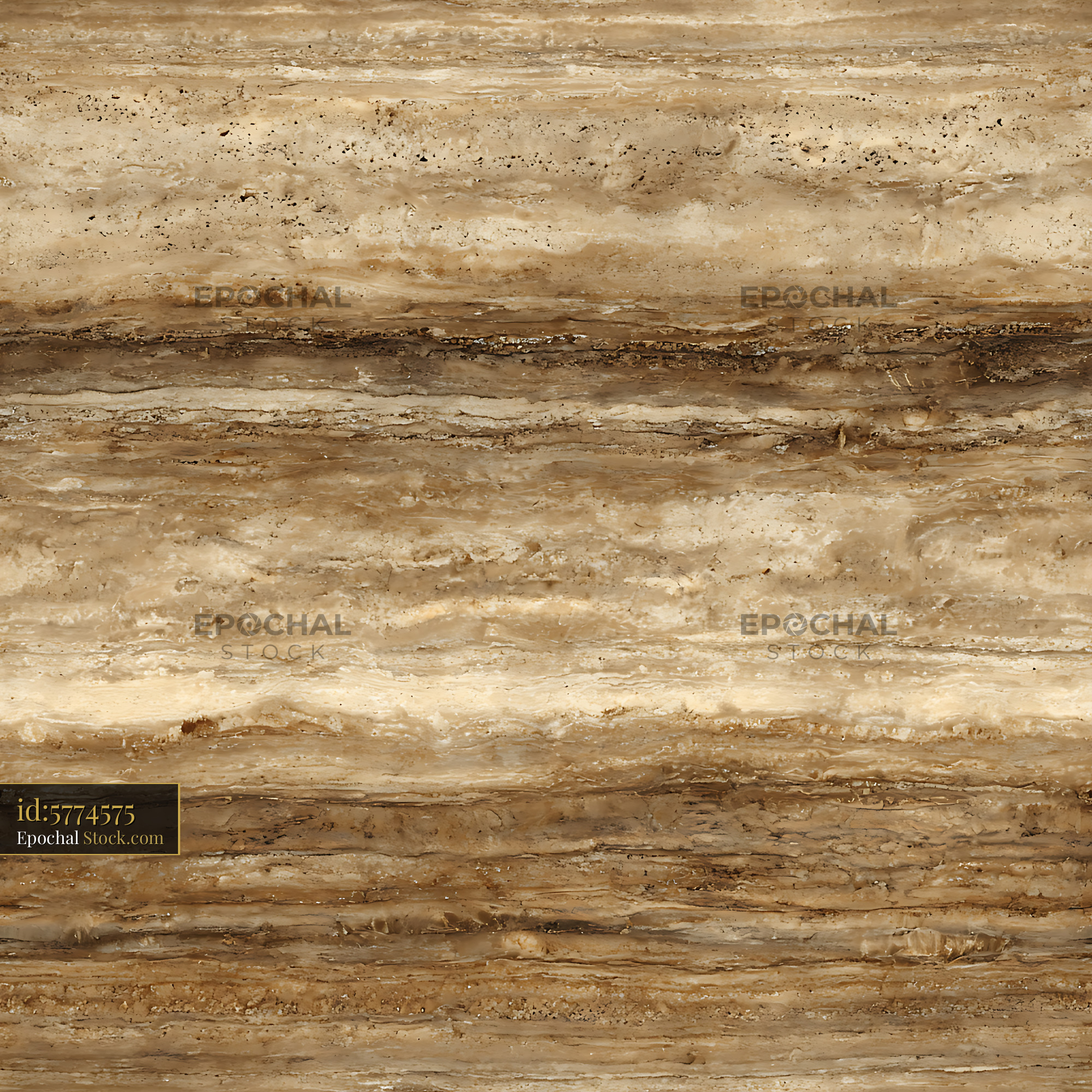 Beige Travertine Stone Texture Seamless Pattern - stock photo