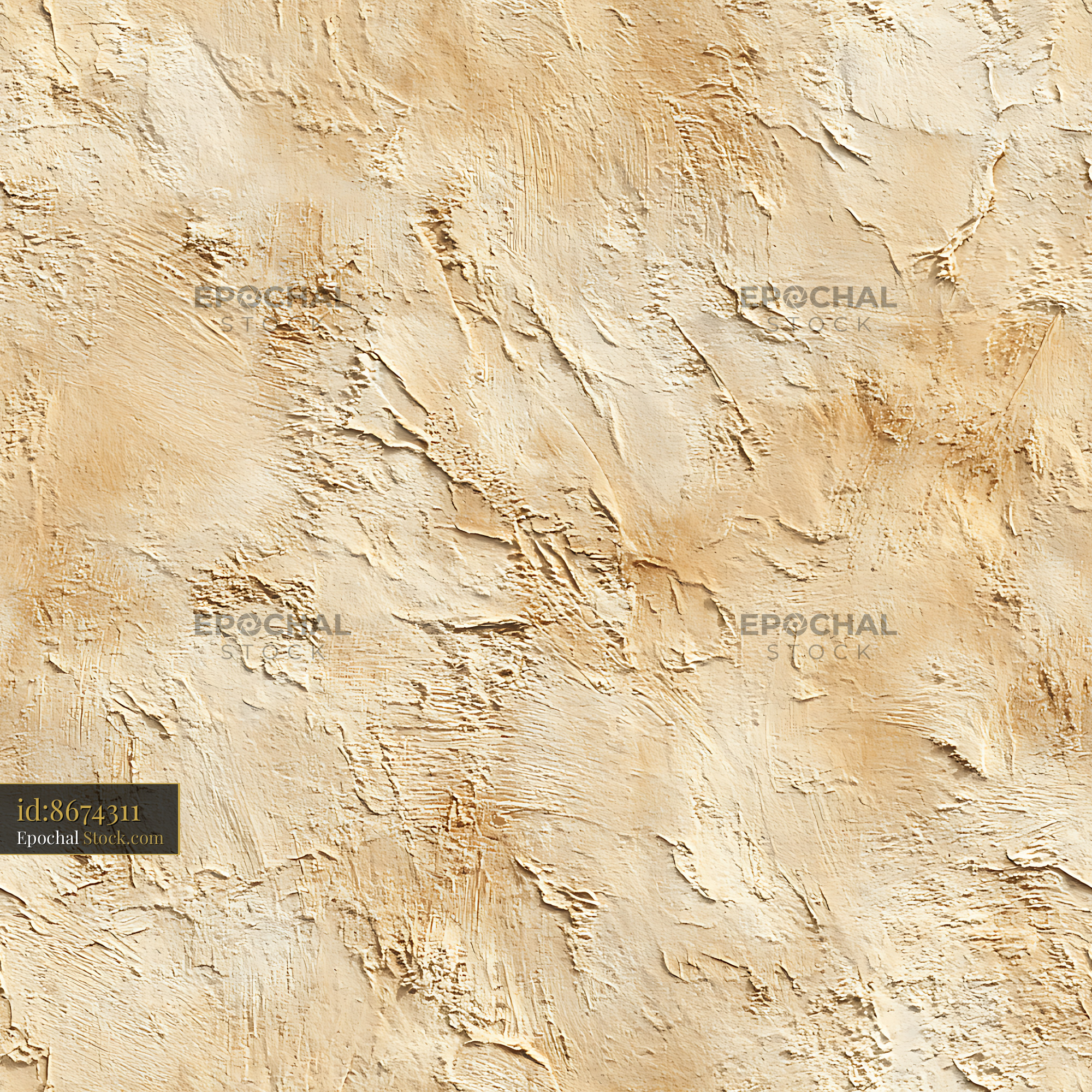 Warm Beige Sand Tadelakt Plaster Seamless Pattern - stock photo