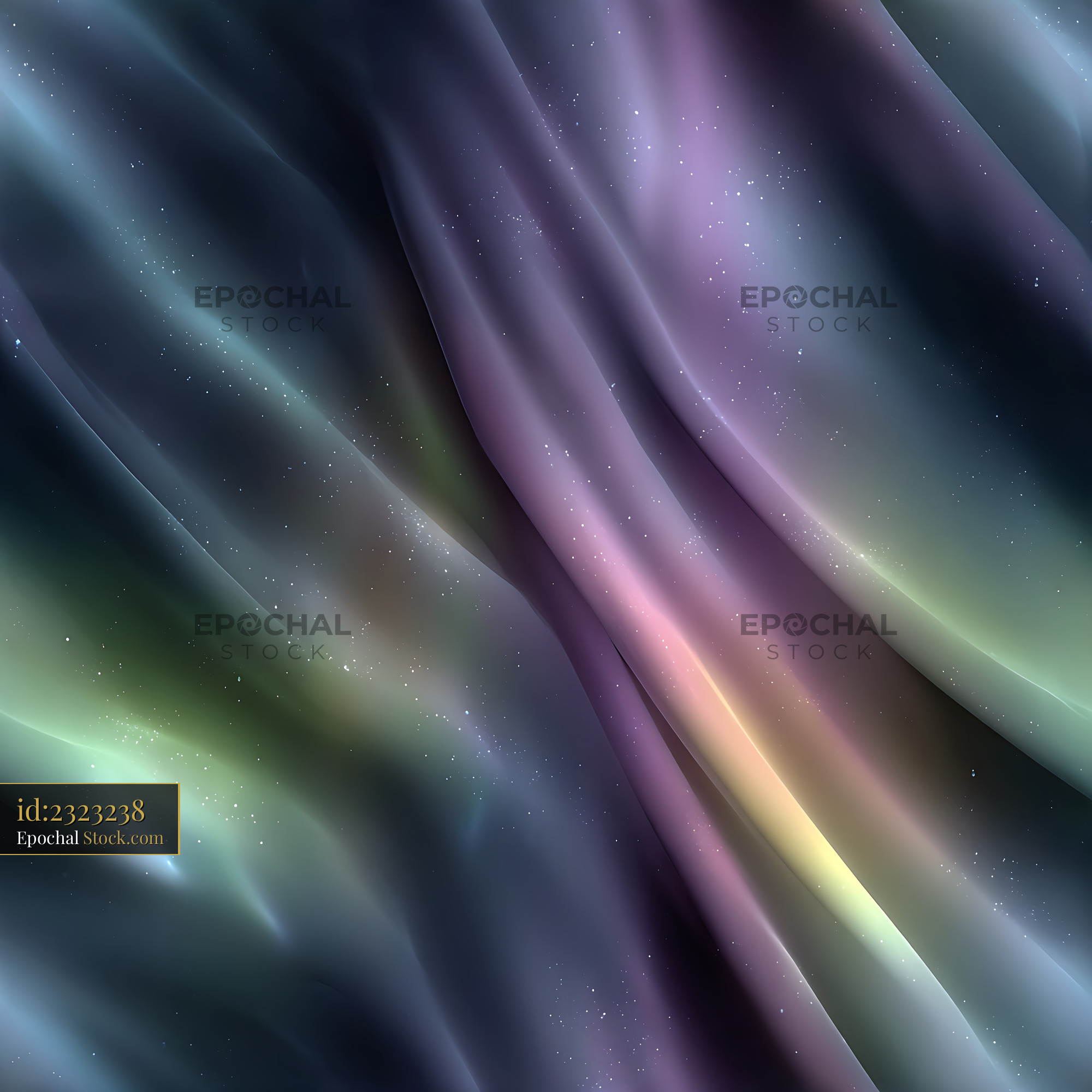 Cosmic Aurora Borealis Abstract Seamless Pattern - stock photo