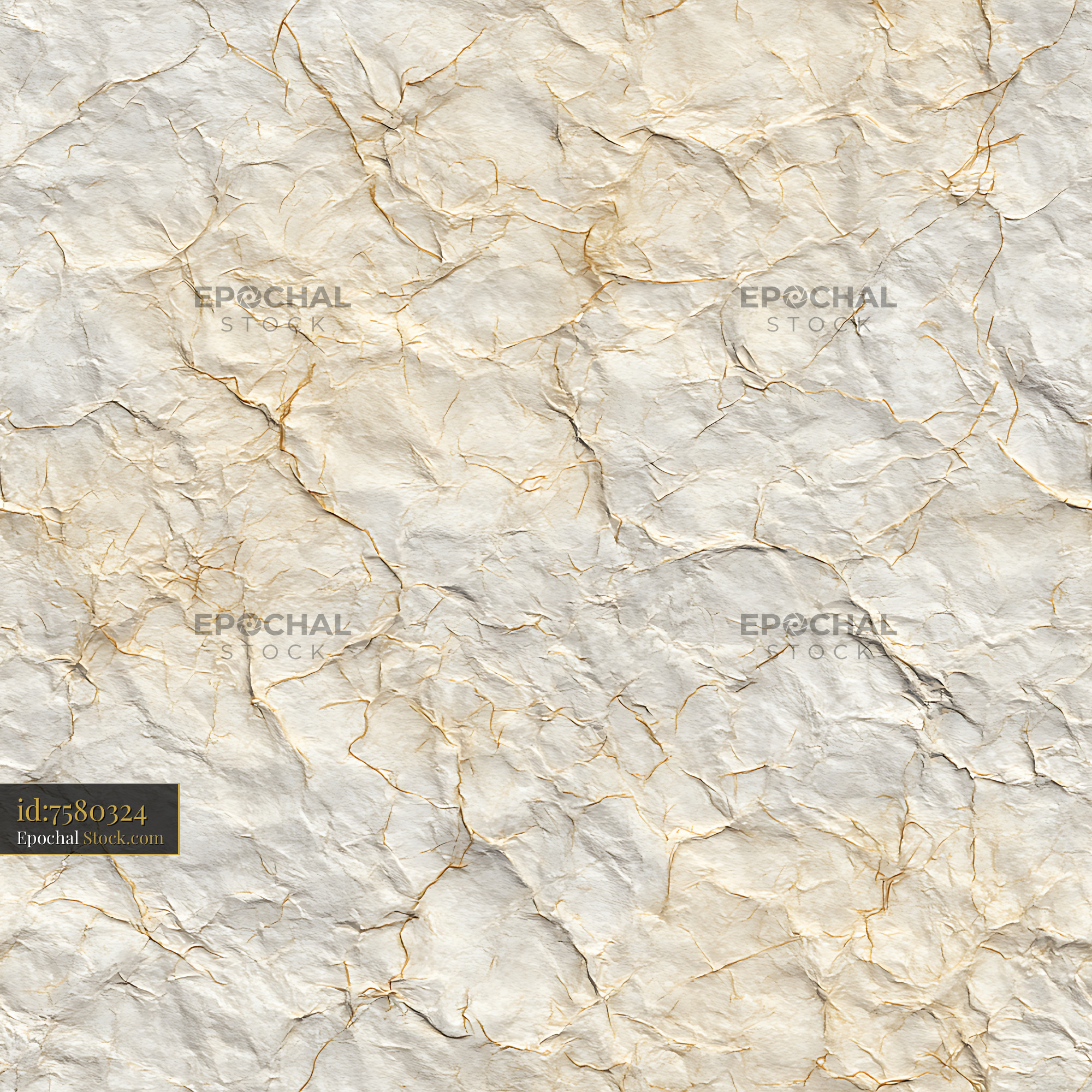 Ivory Crumpled Parchment Texture Seamless Pattern - stock photo