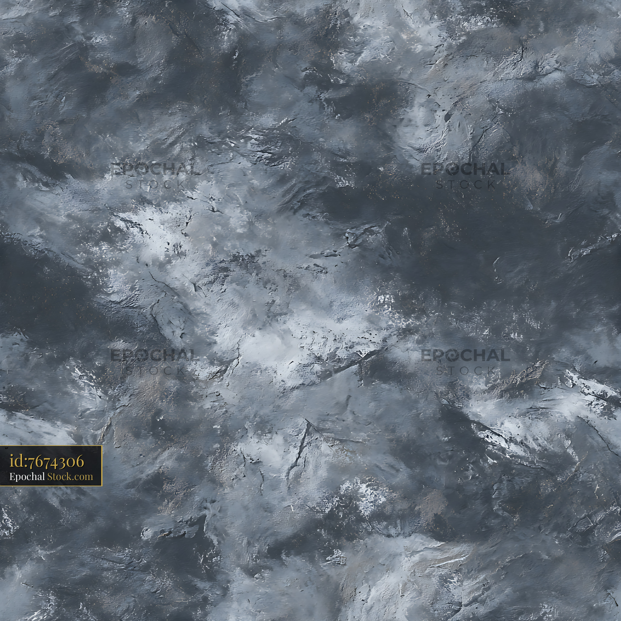 Dark Slate Grey Plaster Texture Seamless Pattern - stock photo