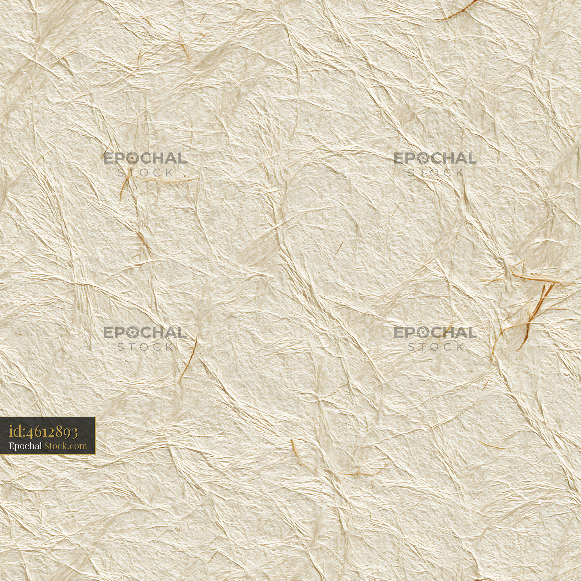 Ivory Crumpled Washi Texture Seamless Pattern - stock photo