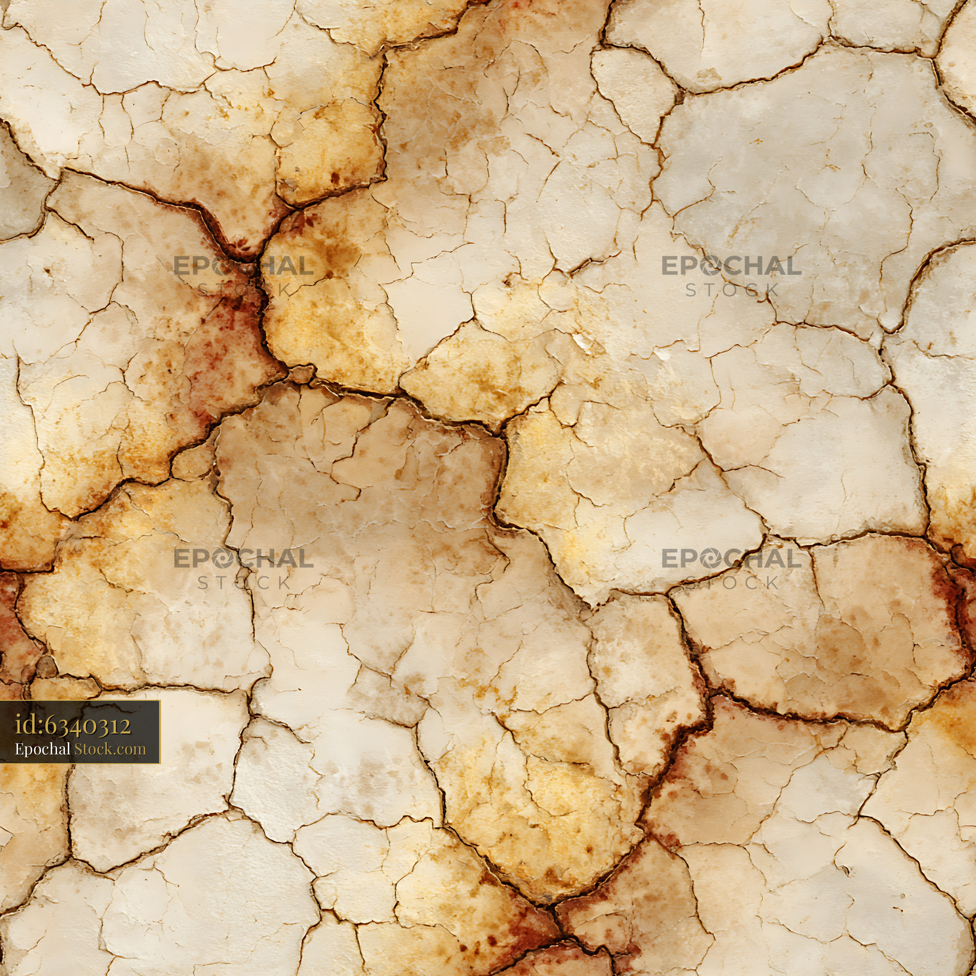 Weathered Crackle Glaze Ceramic Seamless Pattern - stock photo