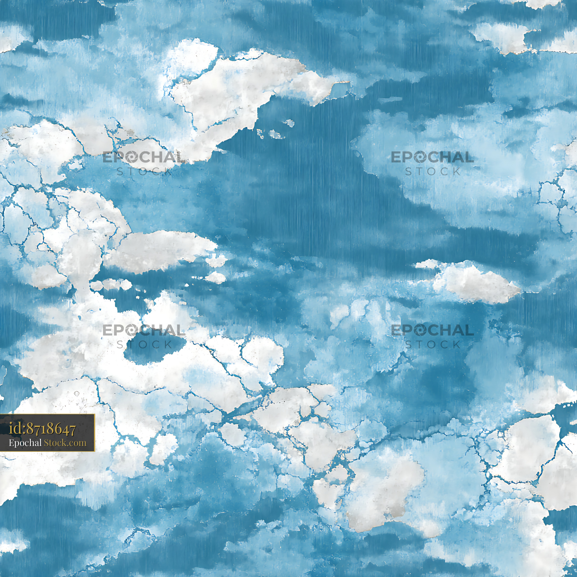 Blue and White Crackle Glaze Seamless Pattern - stock photo