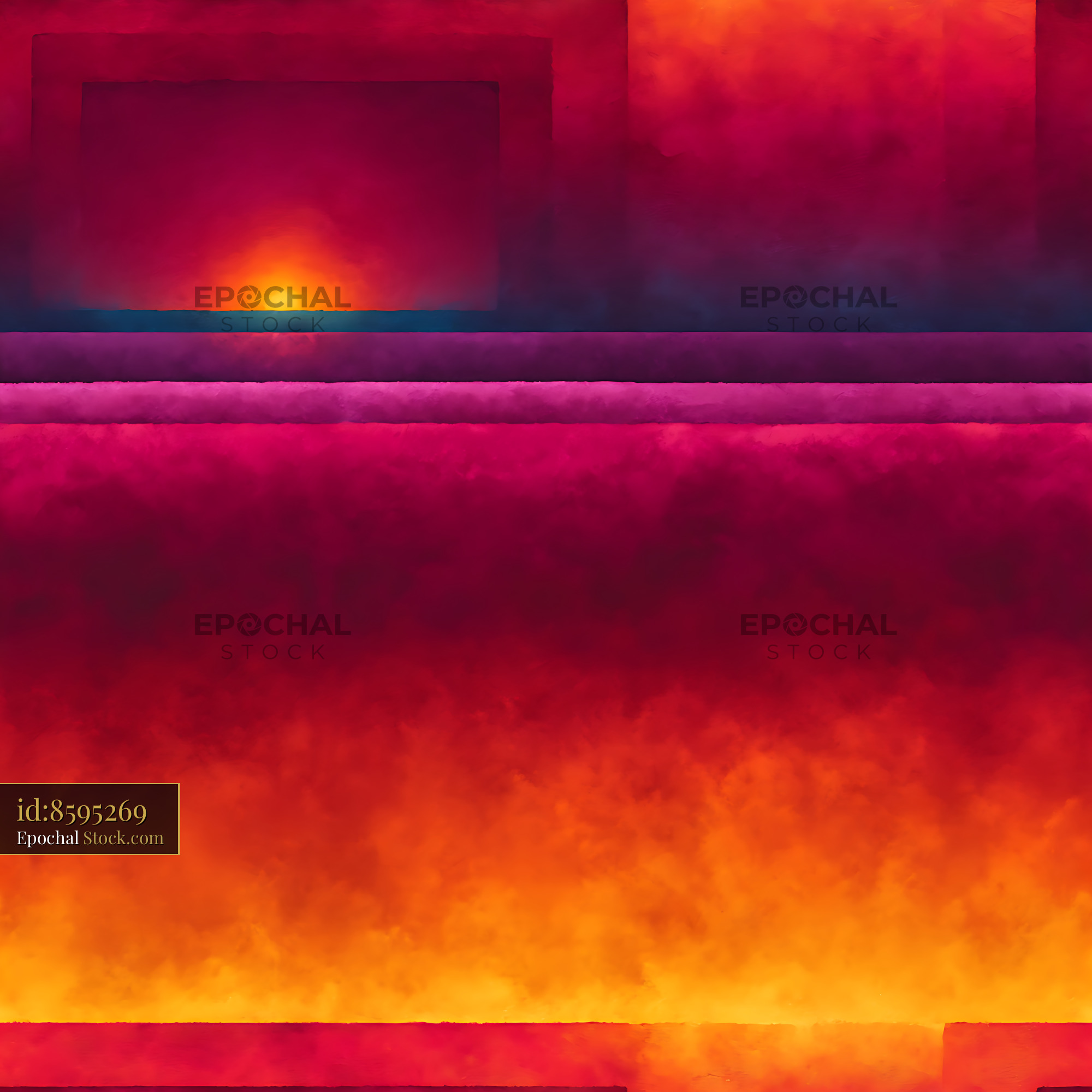 Crimson Orange Abstract Sunset Seamless Pattern - stock photo