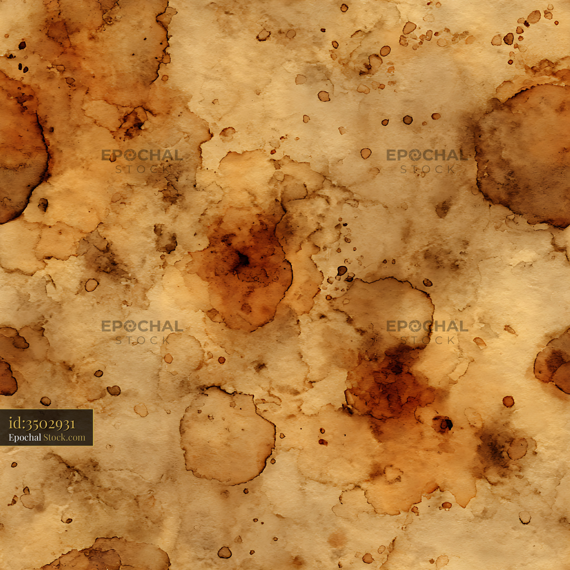 Vintage Stained Parchment Texture Seamless Pattern - stock photo