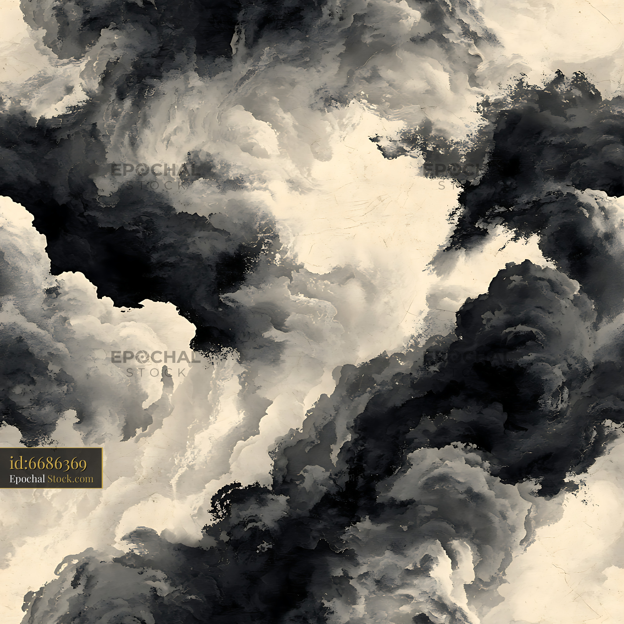 Atmospheric Ink Wash Marble Seamless Pattern Art - stock photo