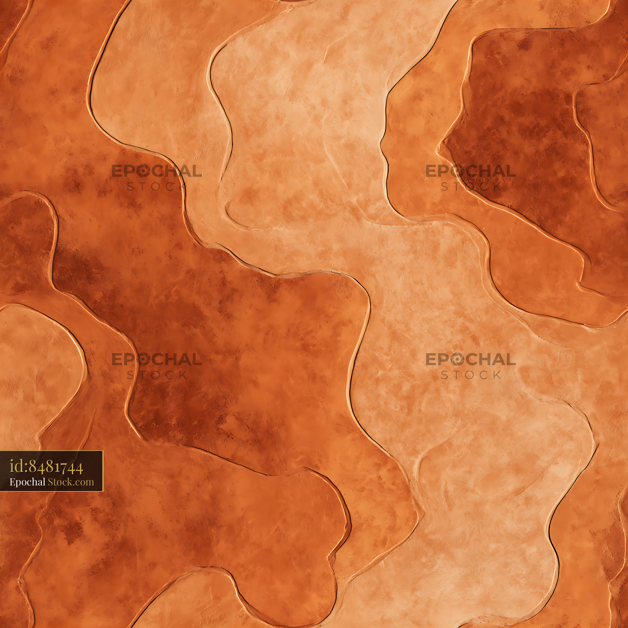 Terracotta Rock Layers Abstract Seamless Pattern - stock photo