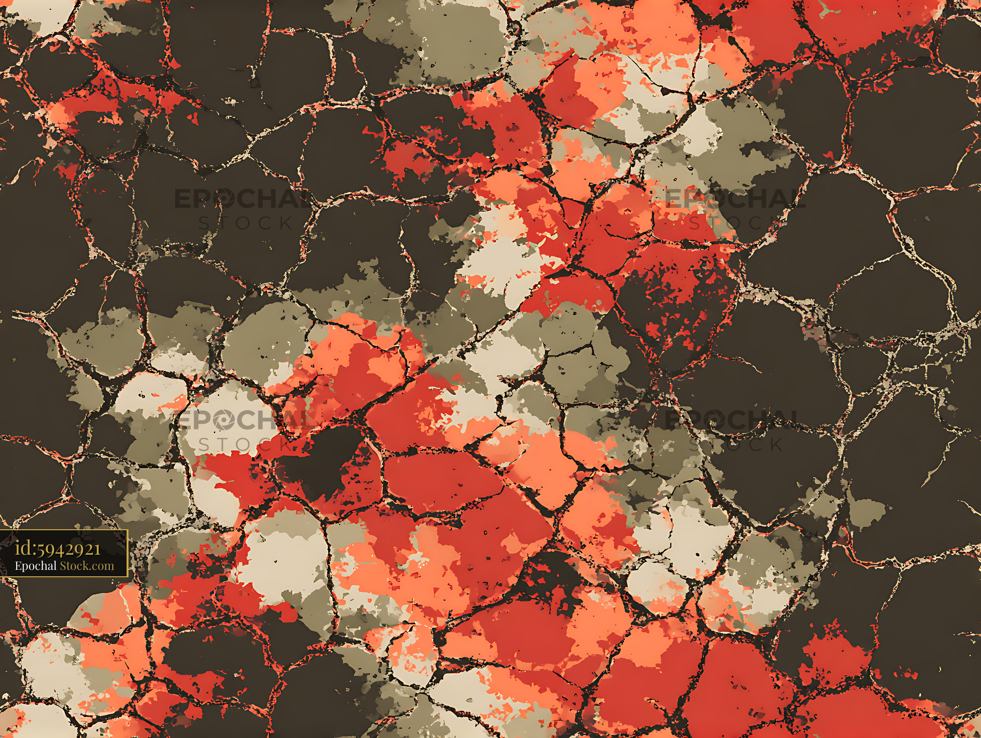 Distressed Cracked Earth Texture Seamless Pattern - stock photo