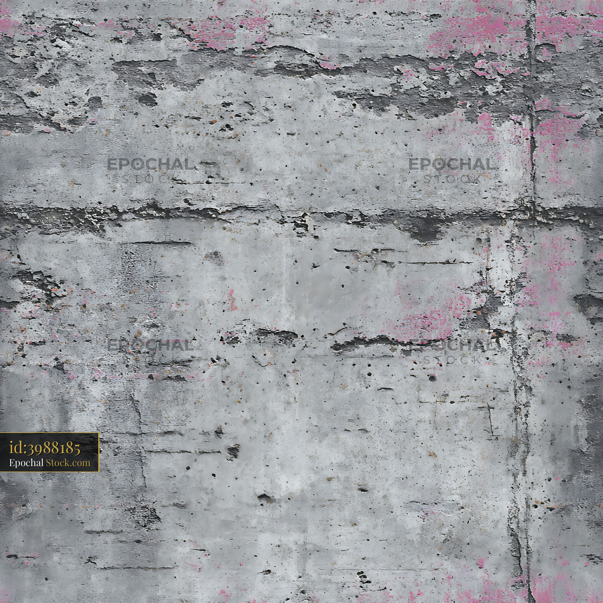 Urban Weathered Concrete and Pink Seamless Pattern - stock photo