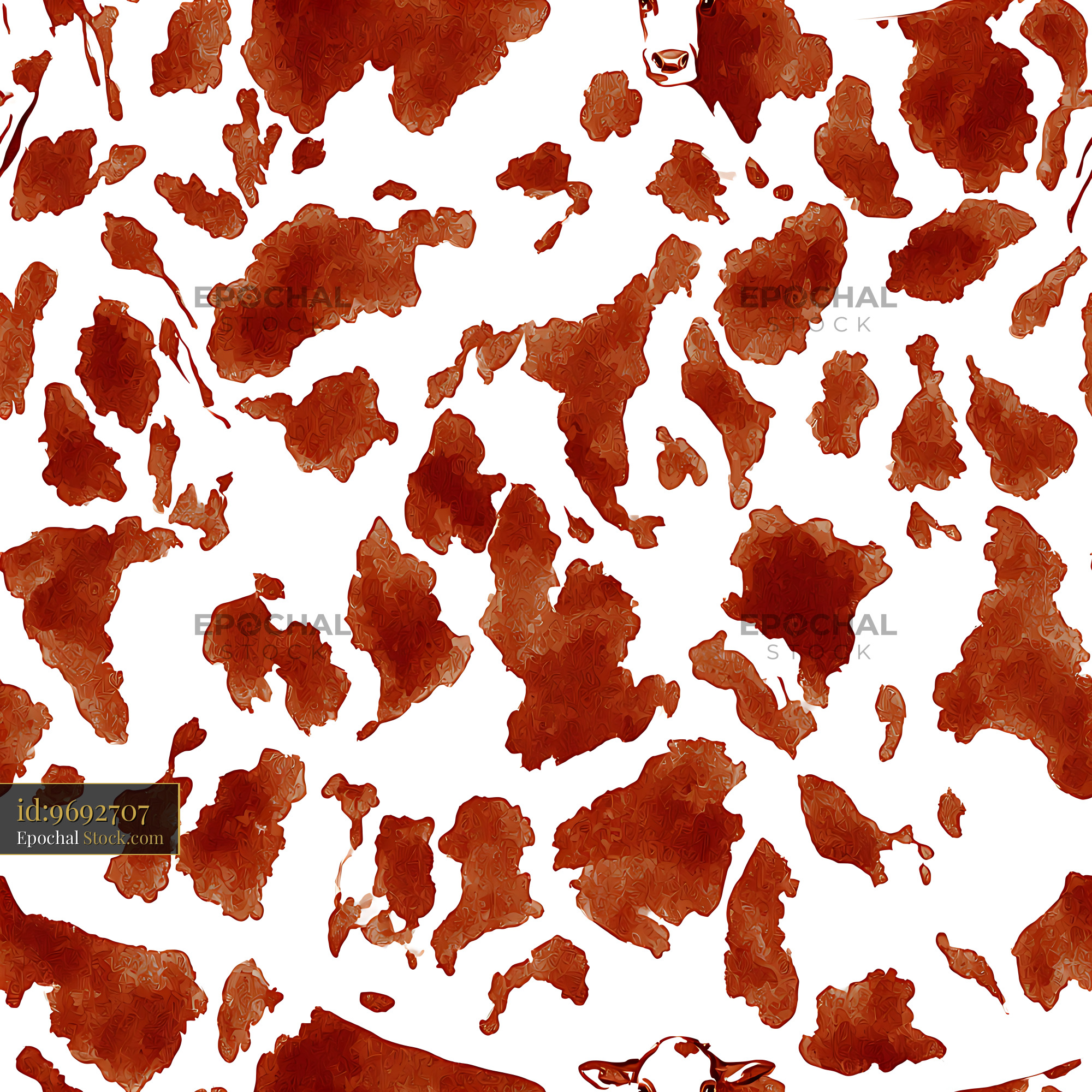 Rust Cow Hide Animal Print Seamless Pattern Tile - stock photo